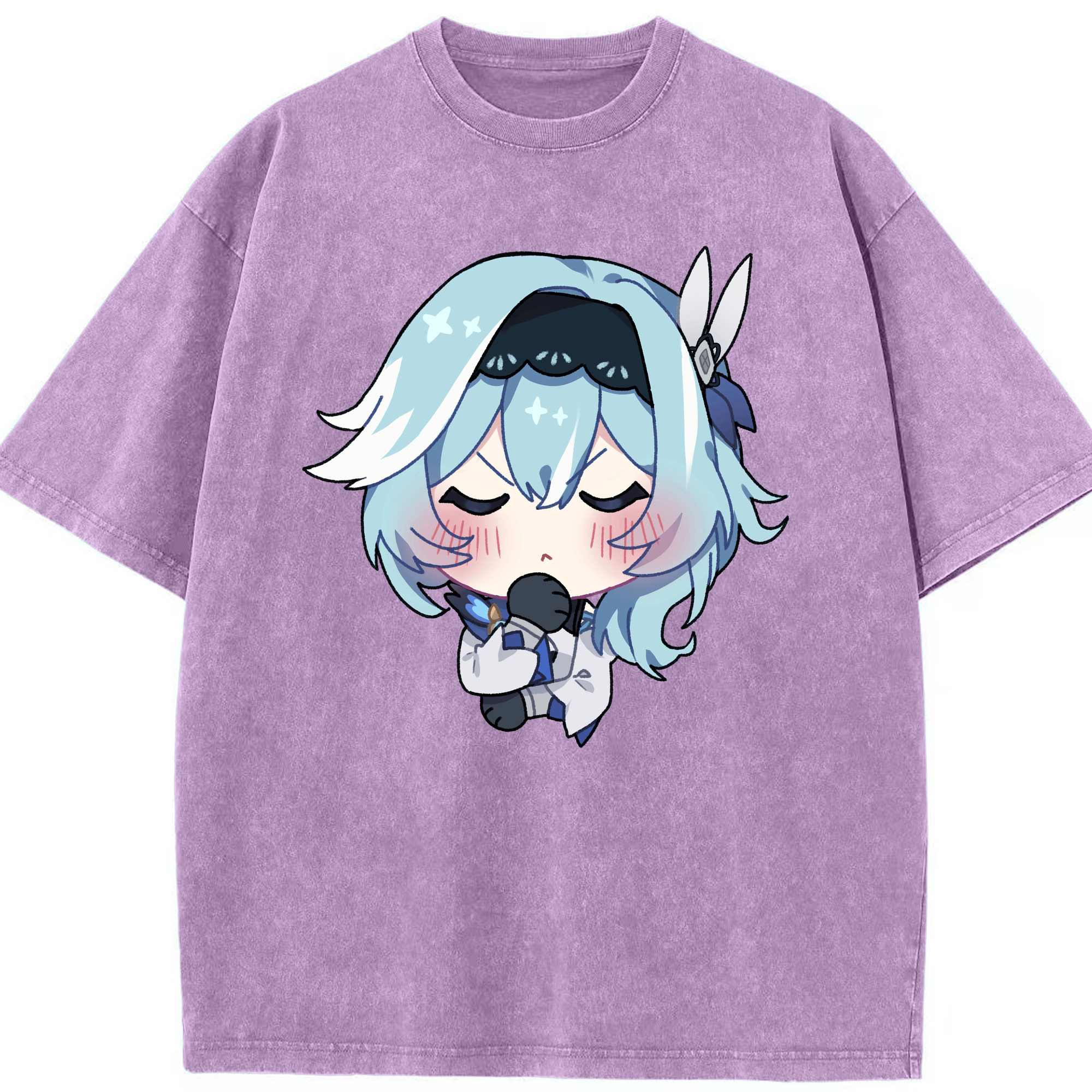 げんし神 优菈 ゆうら genshin Yūra 綿100% ヴィンテージ風 半袖Tシャツ（フロントプリント）
