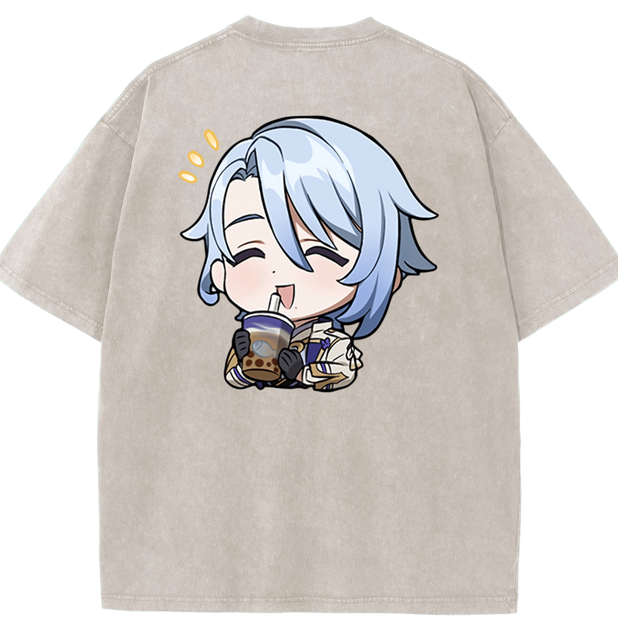 げんし神 神里綾人 かみさとあやと genshin Kamisato Ayato 綿100% ヴィンテージ風 半袖Tシャツ（背面プリント）