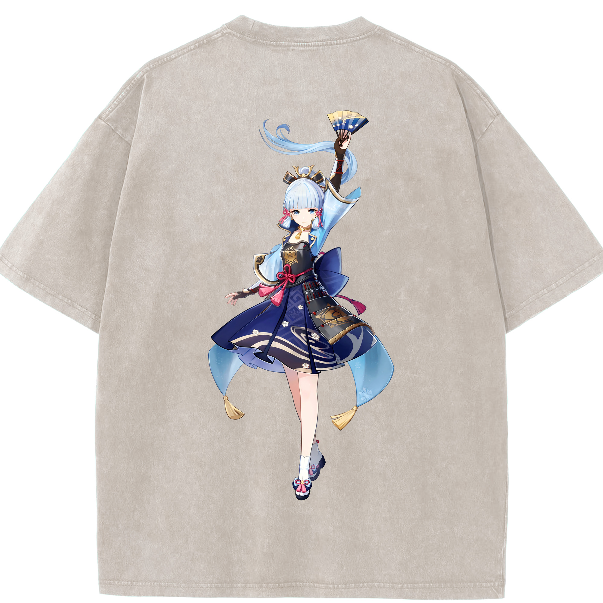 げんし神 神里綾華 神宮寺レン genshin Kamimiya Ren 綿100% ヴィンテージ風 半袖Tシャツ（背面プリント）