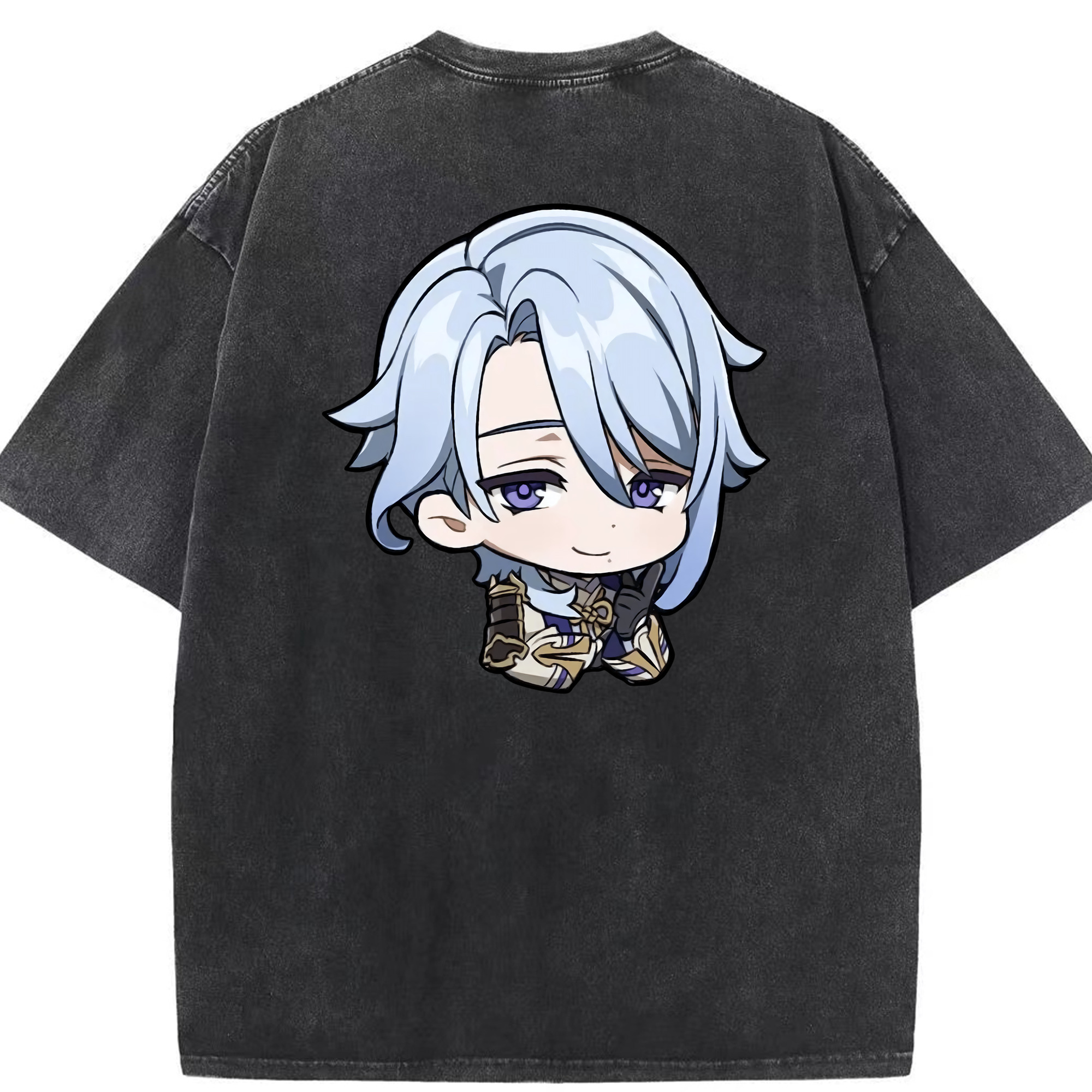 げんし神 神里綾人 かみさとあやと genshin Kamisato Ayato 綿100% ヴィンテージ風 半袖Tシャツ（背面プリント）