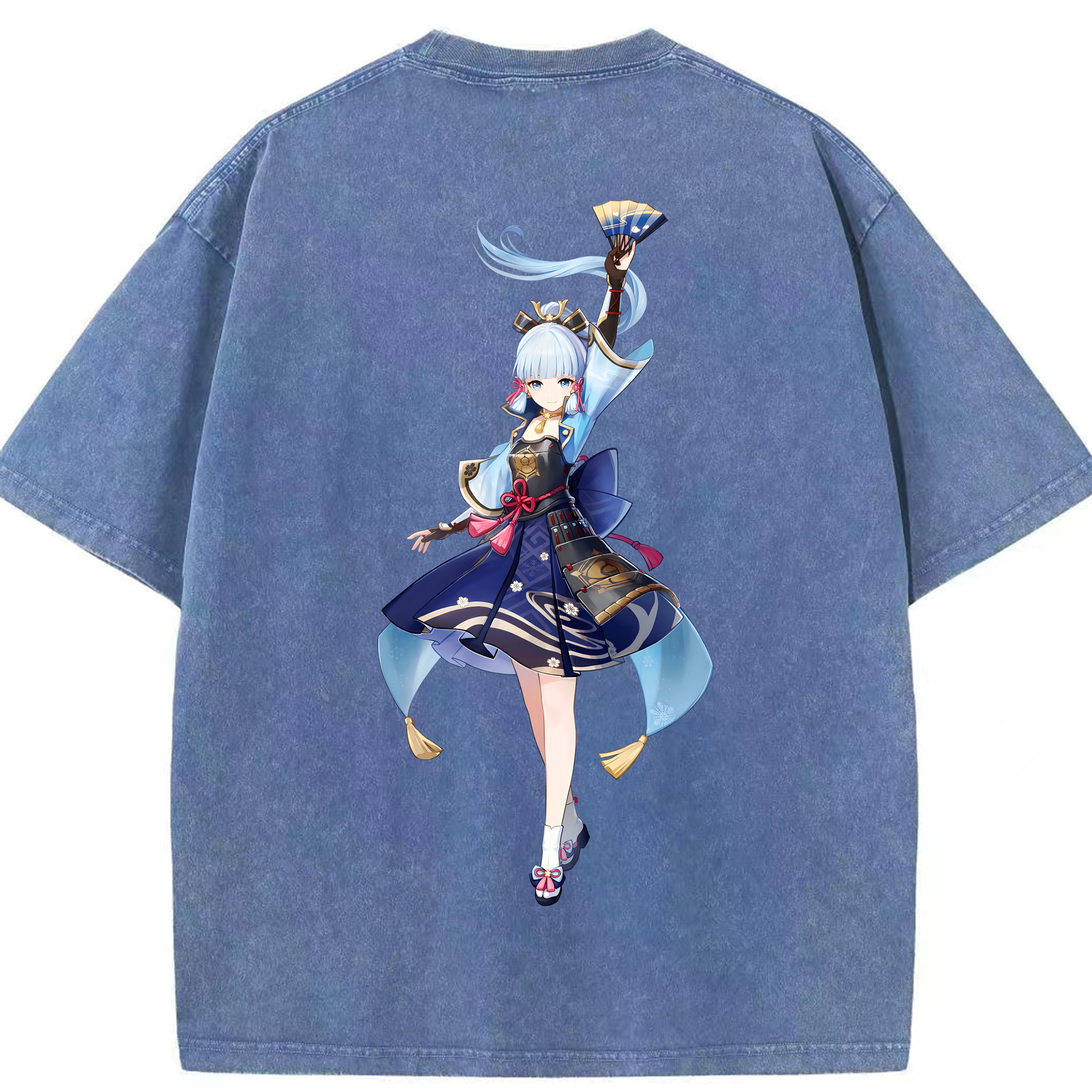 げんし神 神里綾華 神宮寺レン genshin Kamimiya Ren 綿100% ヴィンテージ風 半袖Tシャツ（背面プリント）