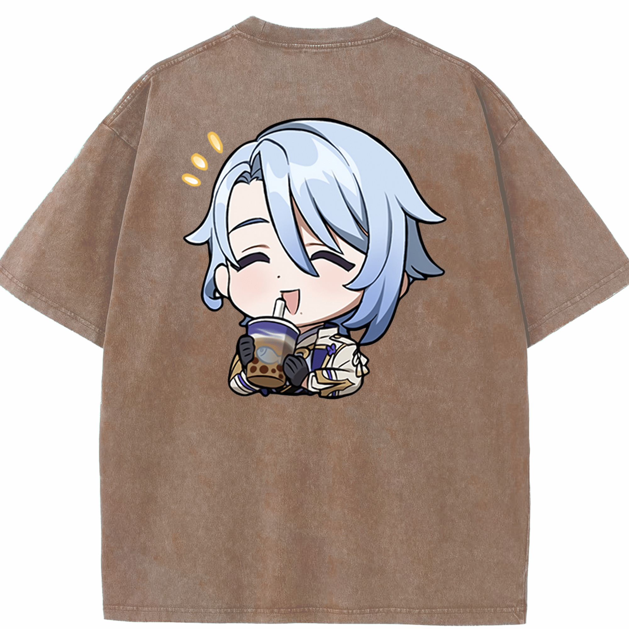 げんし神 神里綾人 かみさとあやと genshin Kamisato Ayato 綿100% ヴィンテージ風 半袖Tシャツ（背面プリント）