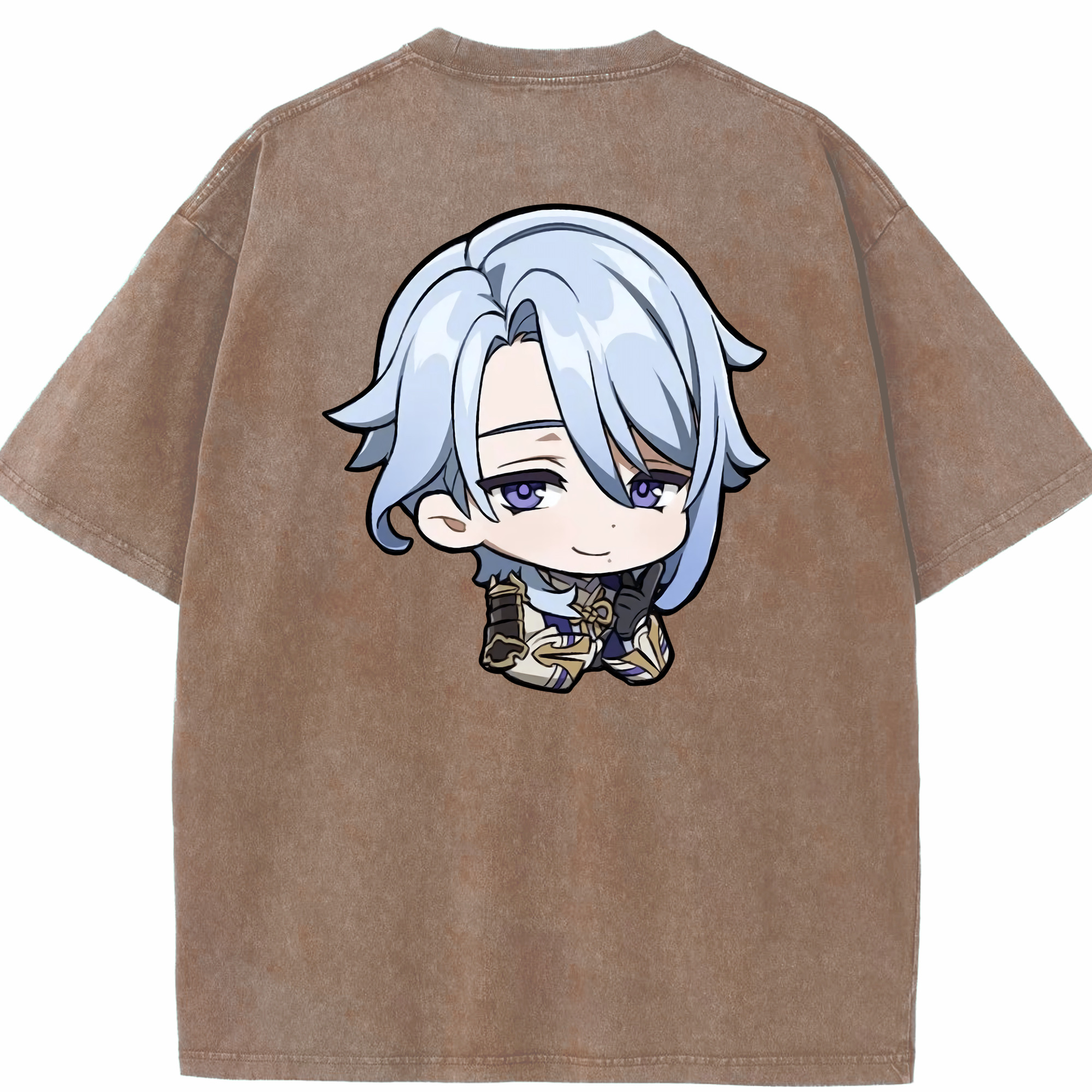 げんし神 神里綾人 かみさとあやと genshin Kamisato Ayato 綿100% ヴィンテージ風 半袖Tシャツ（背面プリント）