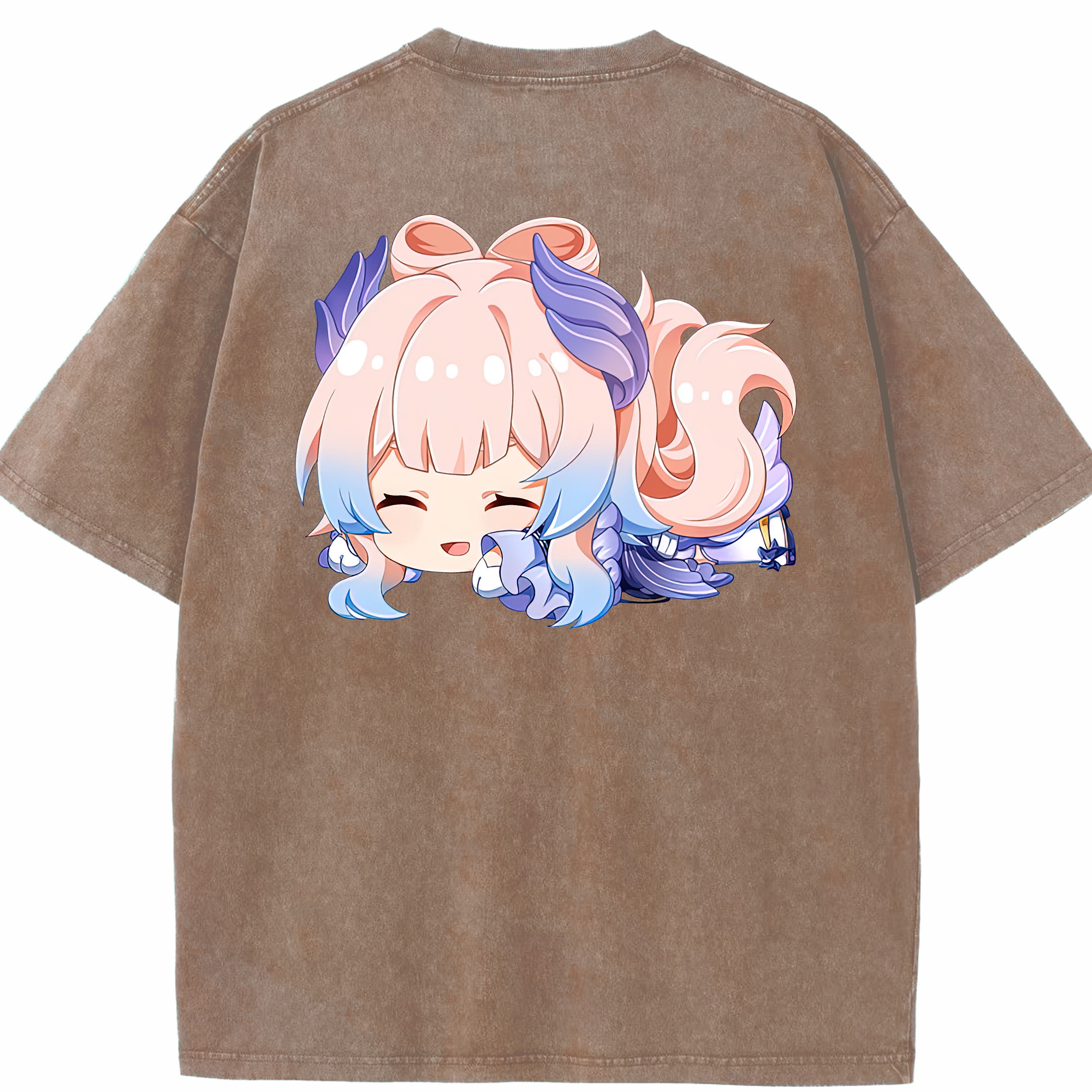 げんし神 珊瑚宮心海 サンゴノミヤ・ココミ genshin Sangonomiya Kokomi 綿100% ヴィンテージ風 半袖Tシャツ（背面プリント）