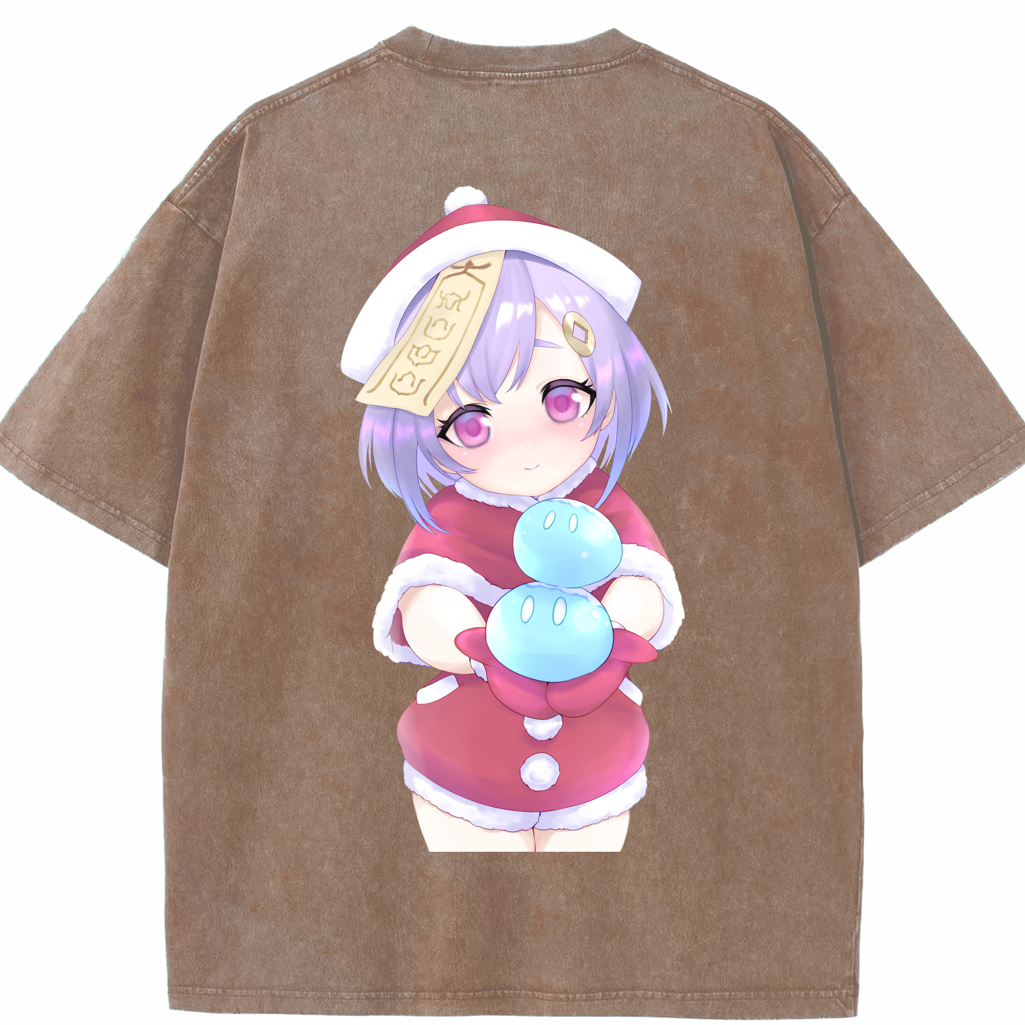 げんし神 七七 なな  genshin Nana 綿100% ヴィンテージ風 半袖Tシャツ（背面プリント）