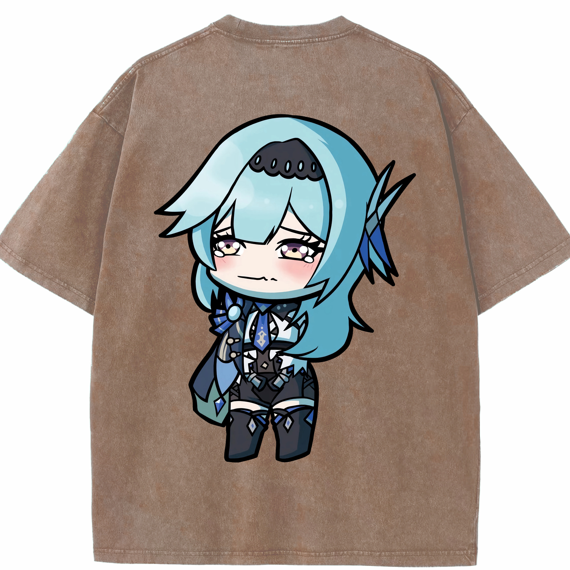 げんし神 优菈 ゆうら genshin Yūra 綿100% ヴィンテージ風 半袖Tシャツ（背面プリント）