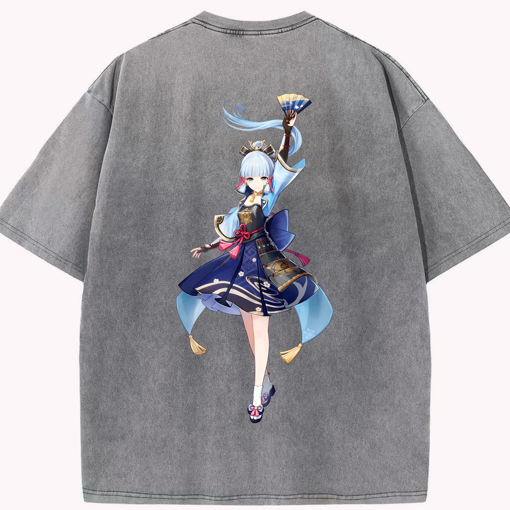 げんし神 神里綾華 神宮寺レン genshin Kamimiya Ren 綿100% ヴィンテージ風 半袖Tシャツ（背面プリント）