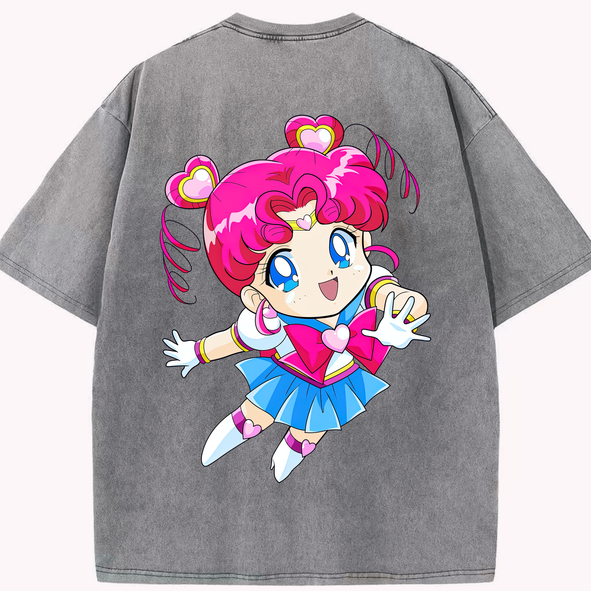 げんし神 刻晴 こくせい genshin Kokusei 綿100% ヴィンテージ風 半袖Tシャツ（背面プリント）