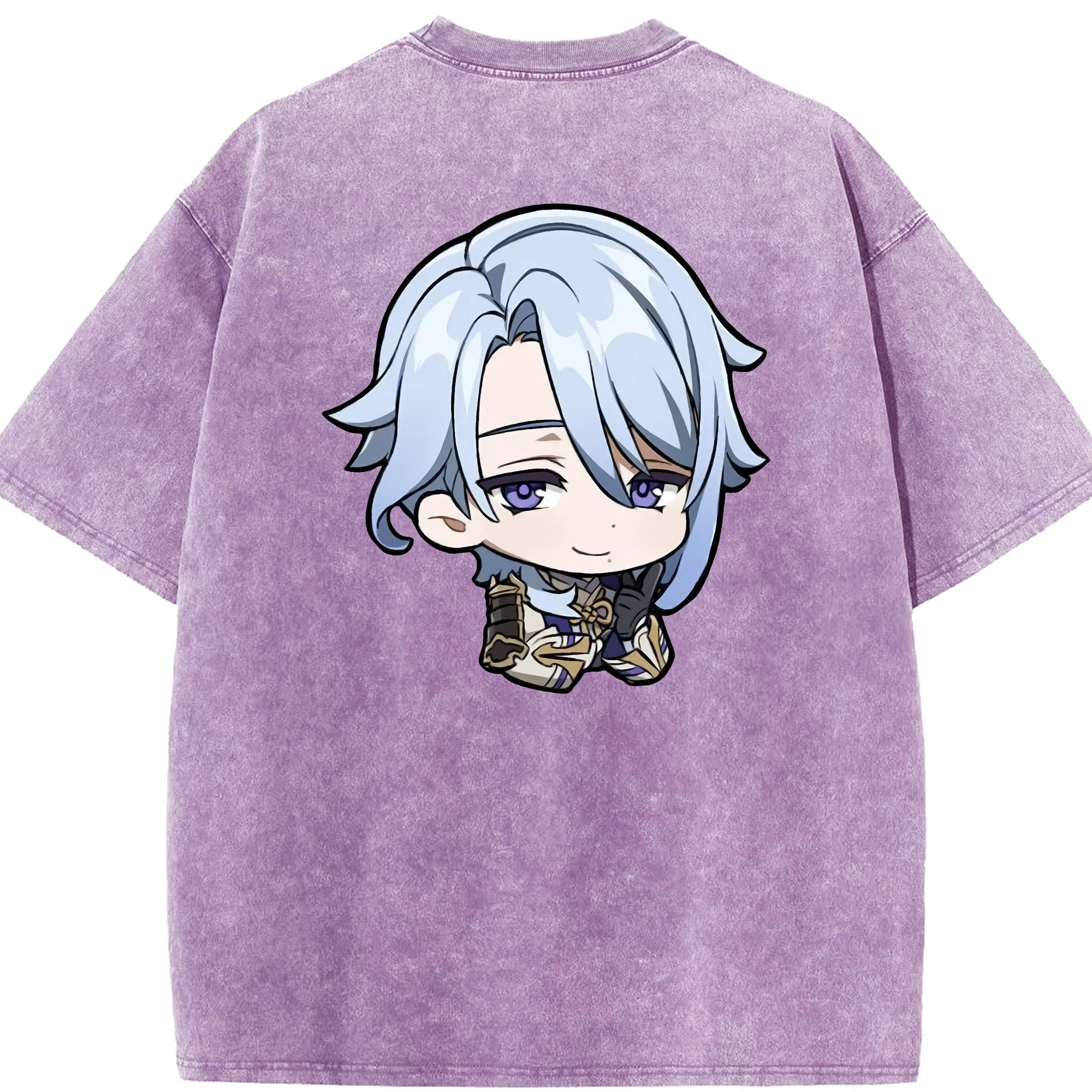 げんし神 神里綾人 かみさとあやと genshin Kamisato Ayato 綿100% ヴィンテージ風 半袖Tシャツ（背面プリント）