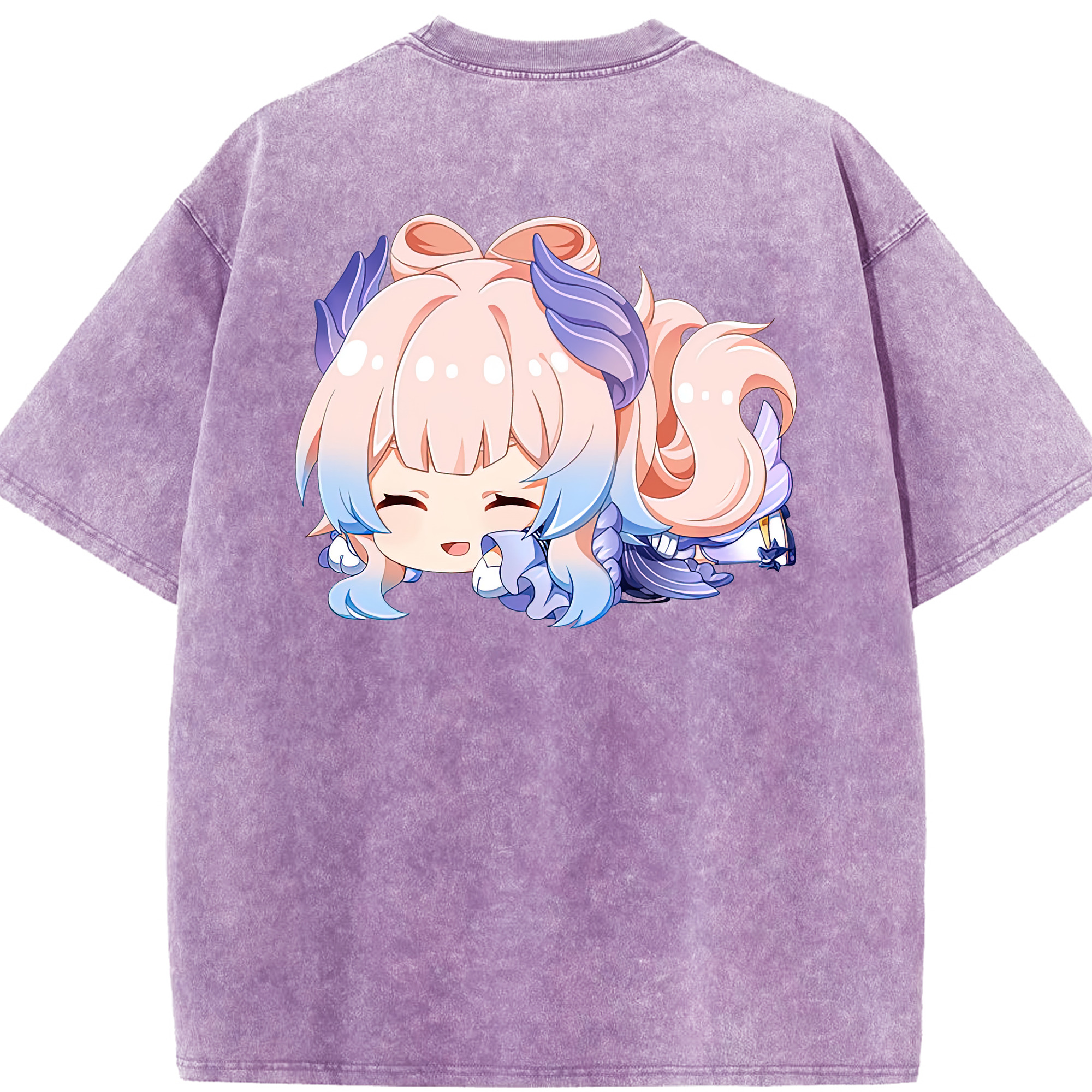 げんし神 珊瑚宮心海 サンゴノミヤ・ココミ genshin Sangonomiya Kokomi 綿100% ヴィンテージ風 半袖Tシャツ（背面プリント）