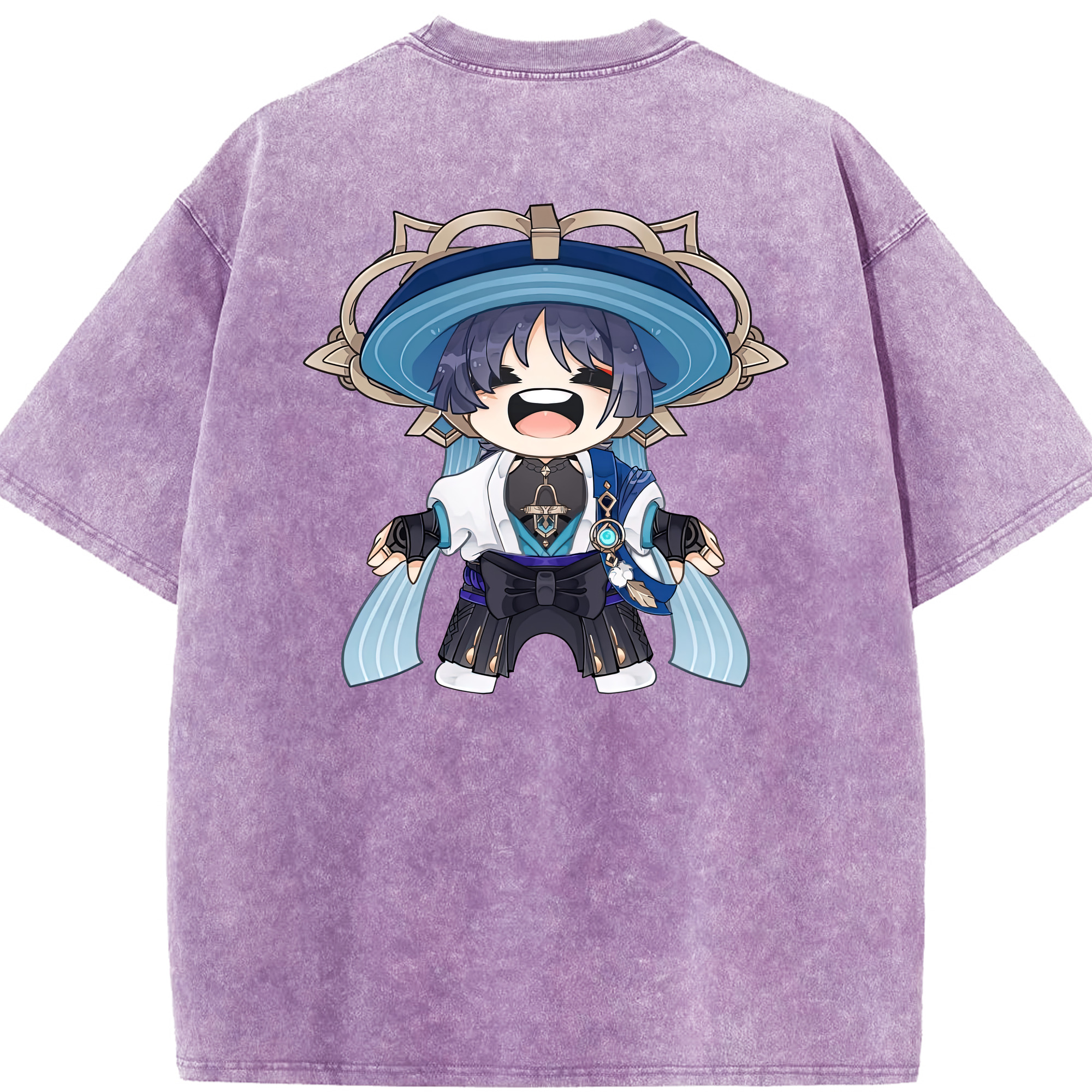 げんし神 さんペい genshin Sanpei 綿100% ヴィンテージ風 半袖Tシャツ（背面プリント）