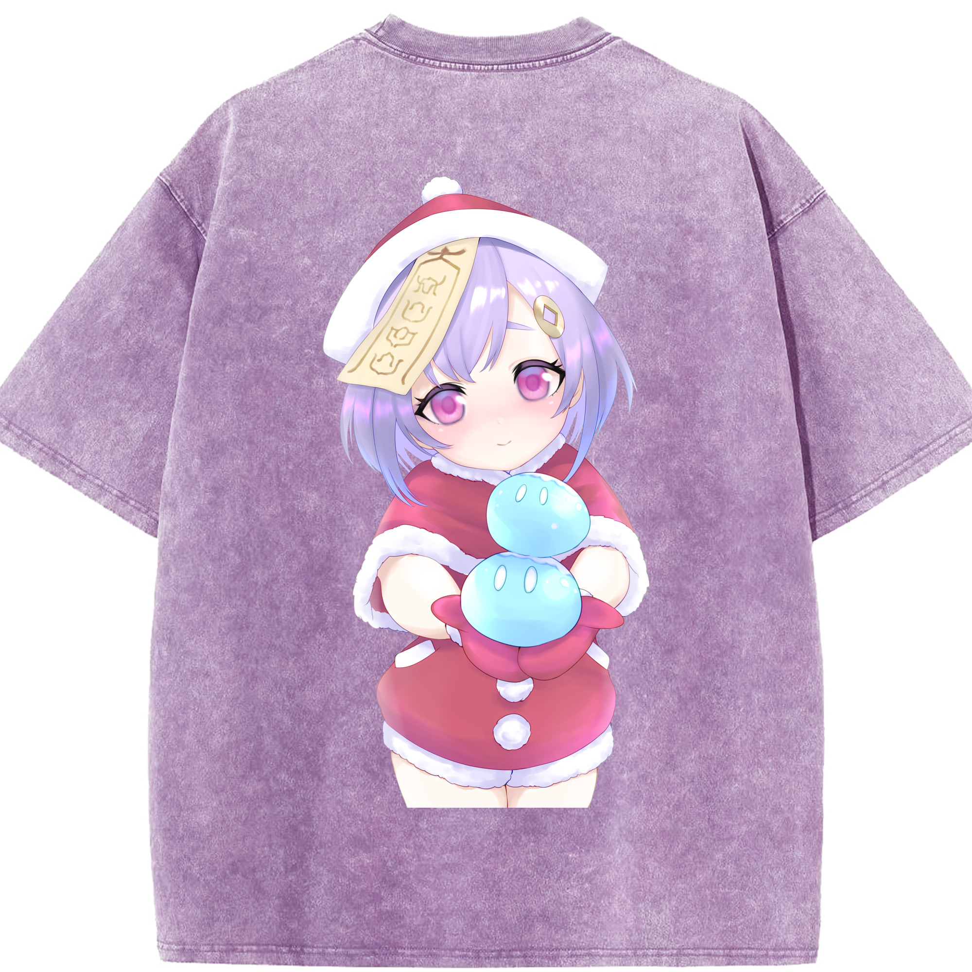 げんし神 七七 なな  genshin Nana 綿100% ヴィンテージ風 半袖Tシャツ（背面プリント）