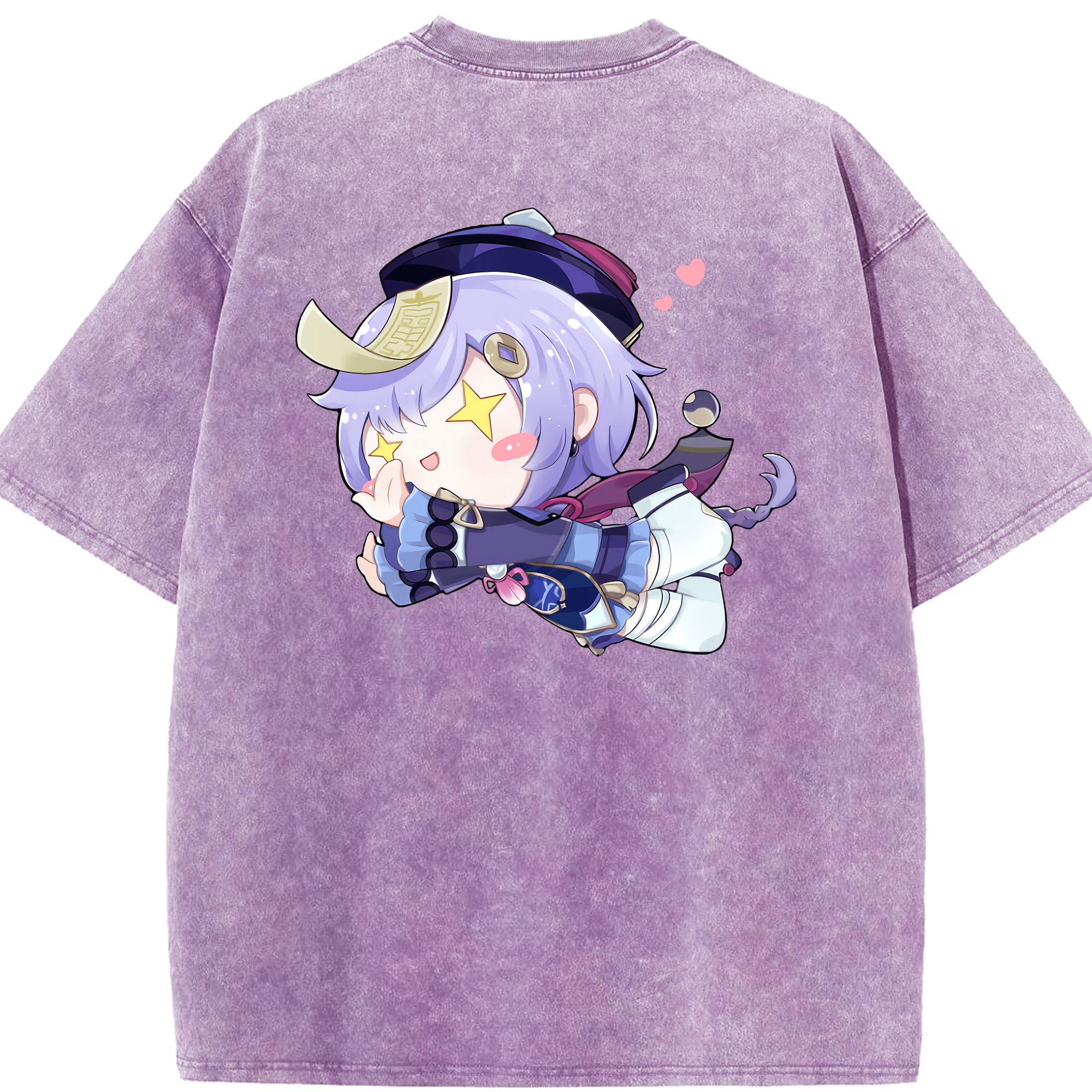 げんし神 七七 なな  genshin Nana 綿100% ヴィンテージ風 半袖Tシャツ（背面プリント）