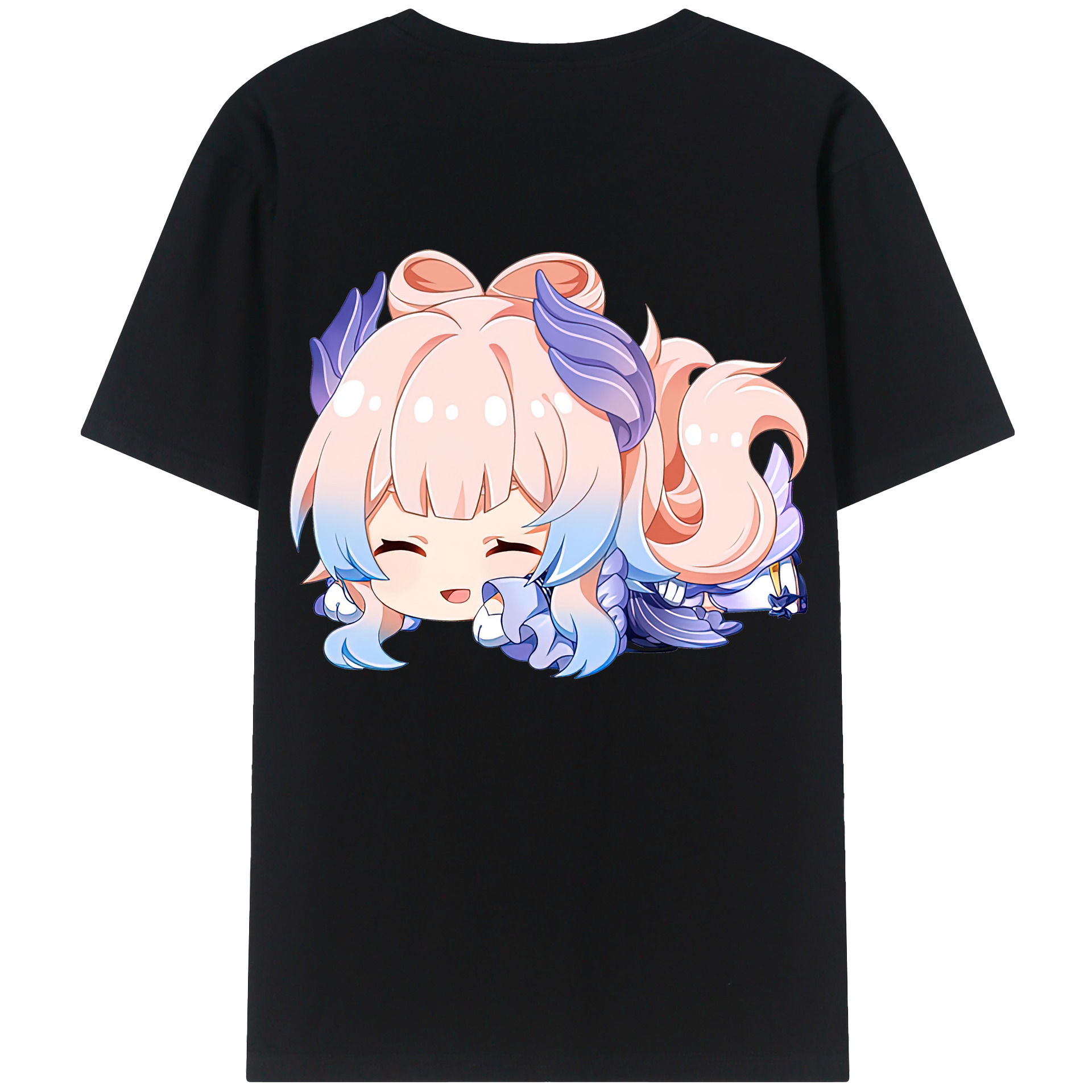 げんし神 珊瑚宮心海 サンゴノミヤ・ココミ genshin Sangonomiya Kokomi 綿100％ メンズ半袖Tシャツ（バックプリント） 通気性