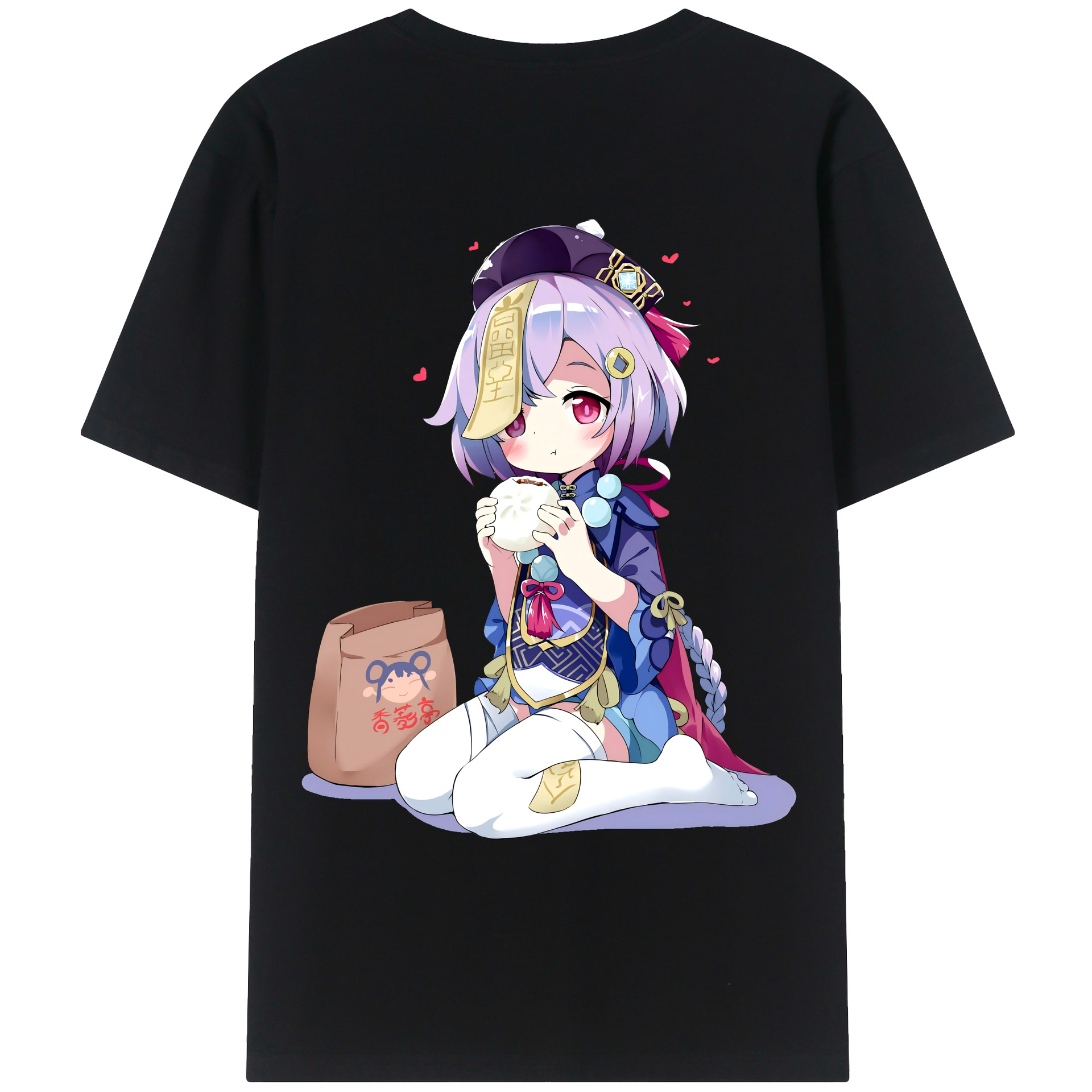 げんし神 七七 なな  genshin Nana 綿100％ メンズ半袖Tシャツ（バックプリント） 通気性