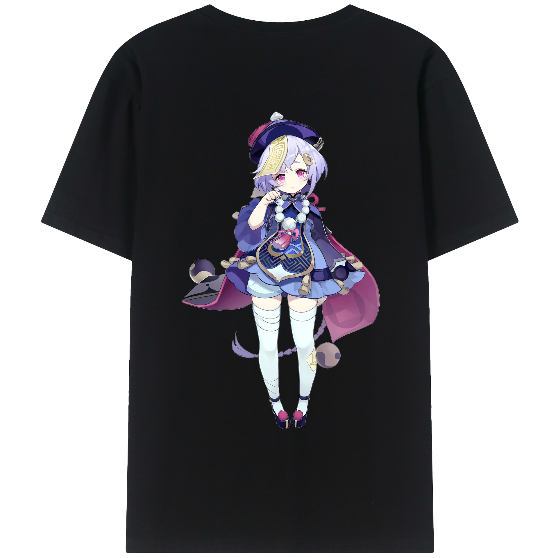 げんし神 七七 なな  genshin Nana 綿100％ メンズ半袖Tシャツ（バックプリント） 通気性