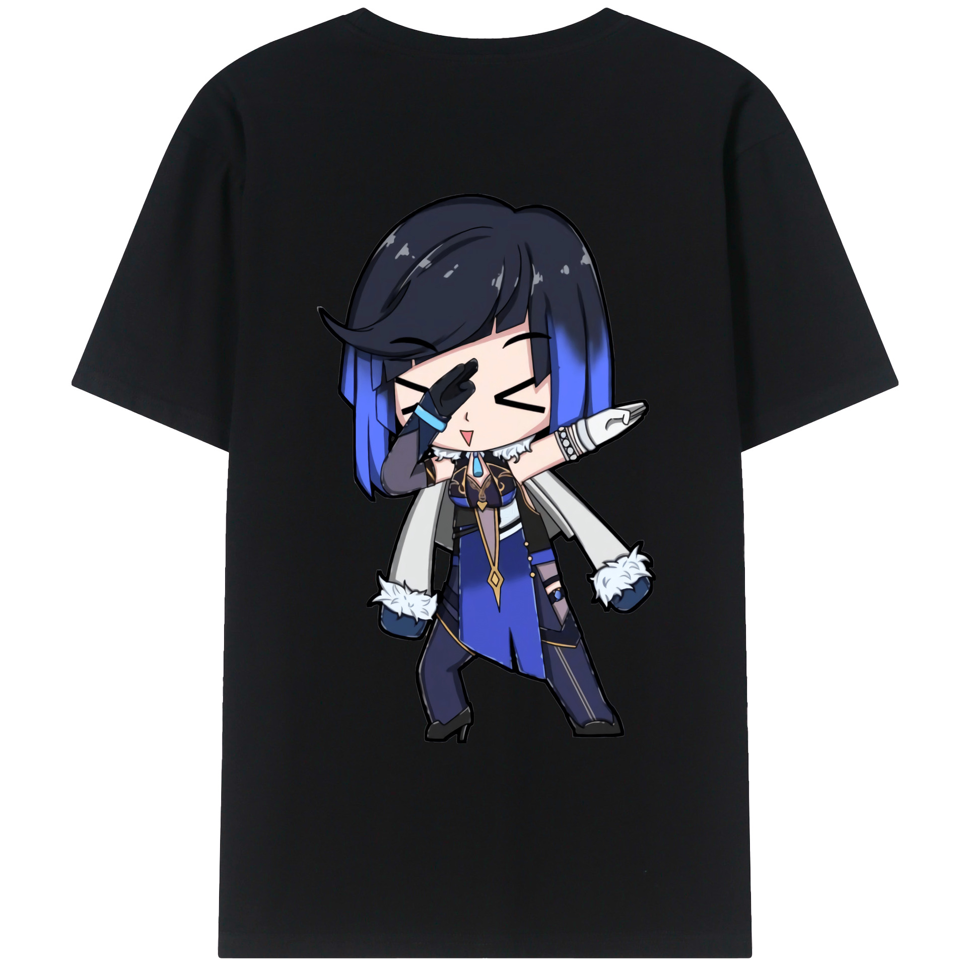 げんし神 夜兰 やらん genshin Yaran 綿100％ メンズ半袖Tシャツ（バックプリント） 通気性