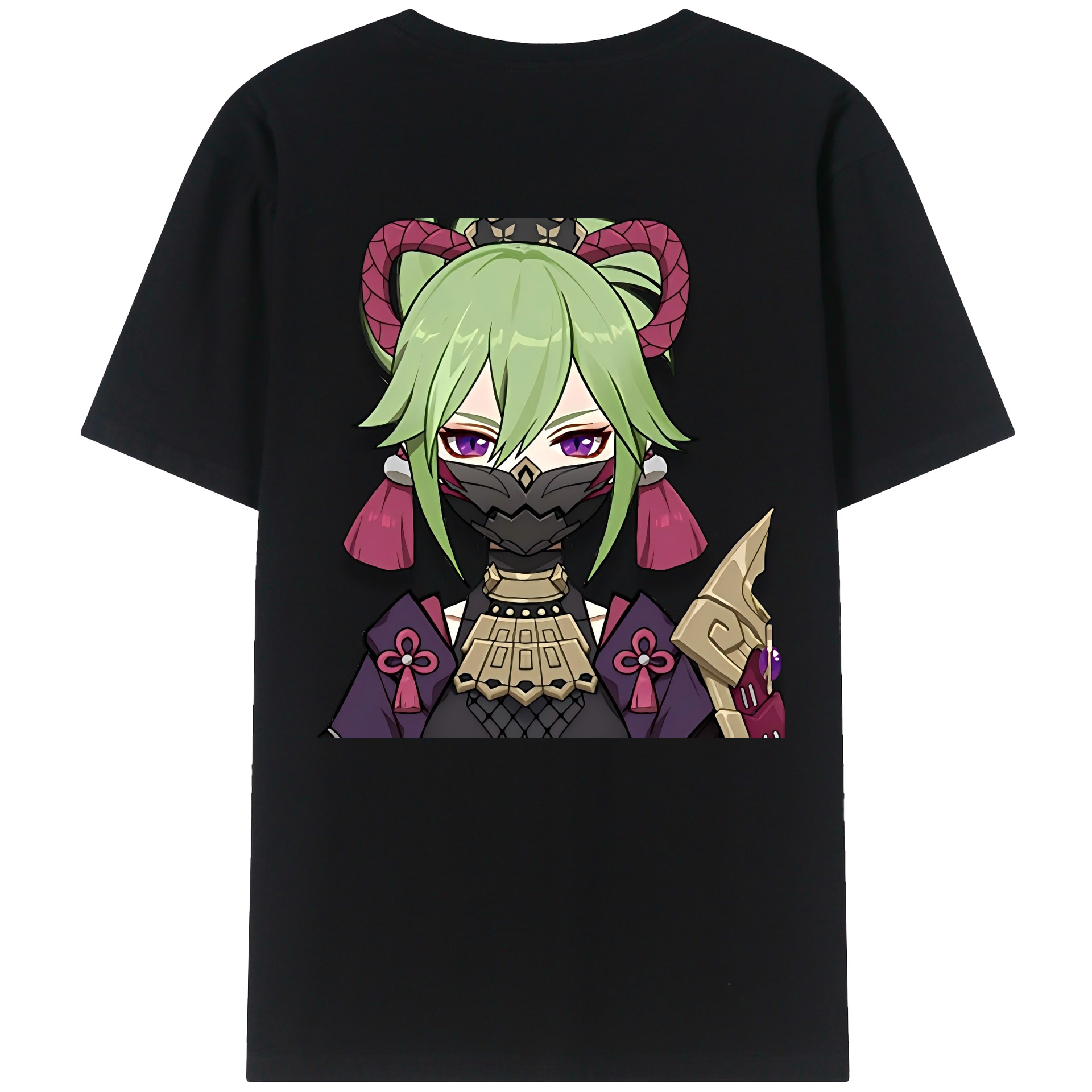 げんし神  久岐忍 くき しのぶ genshin Kuki Shinobu 綿100％ メンズ半袖Tシャツ（バックプリント） 通気性