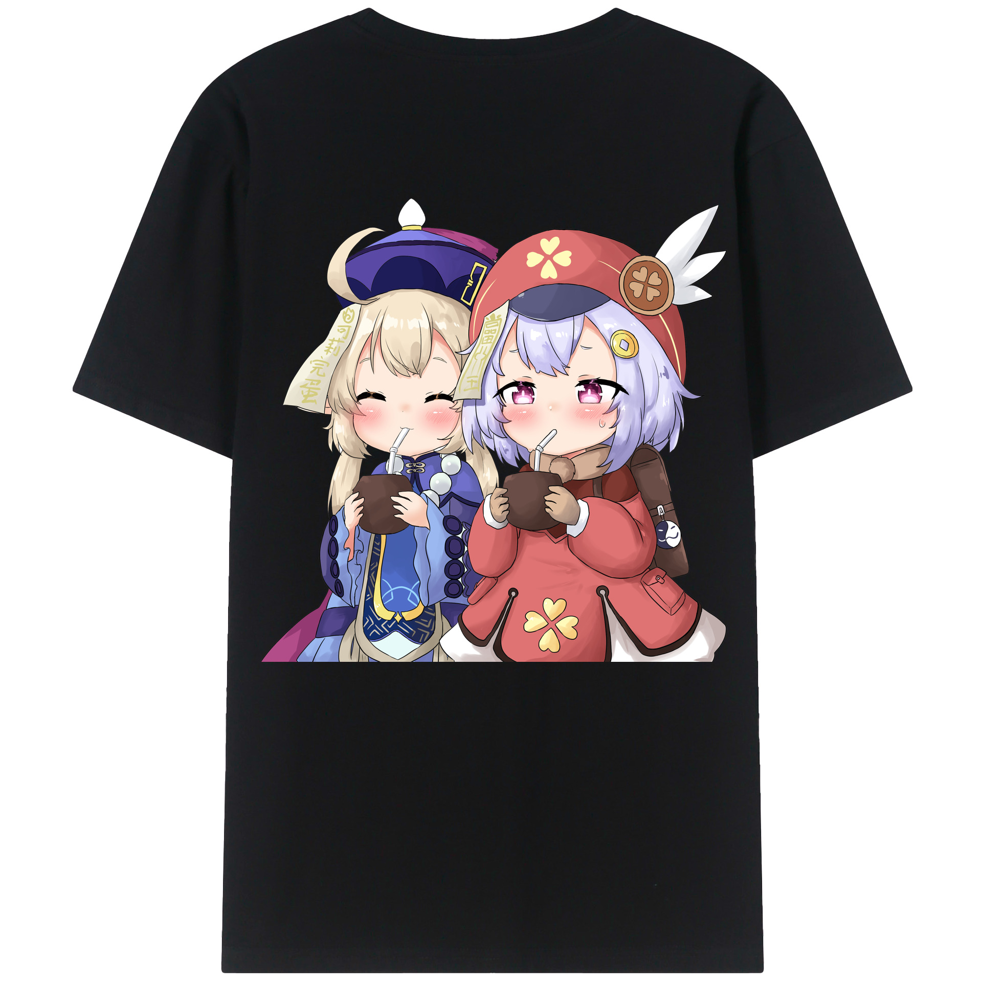 げんし神 七七 なな  genshin Nana 綿100％ メンズ半袖Tシャツ（バックプリント） 通気性