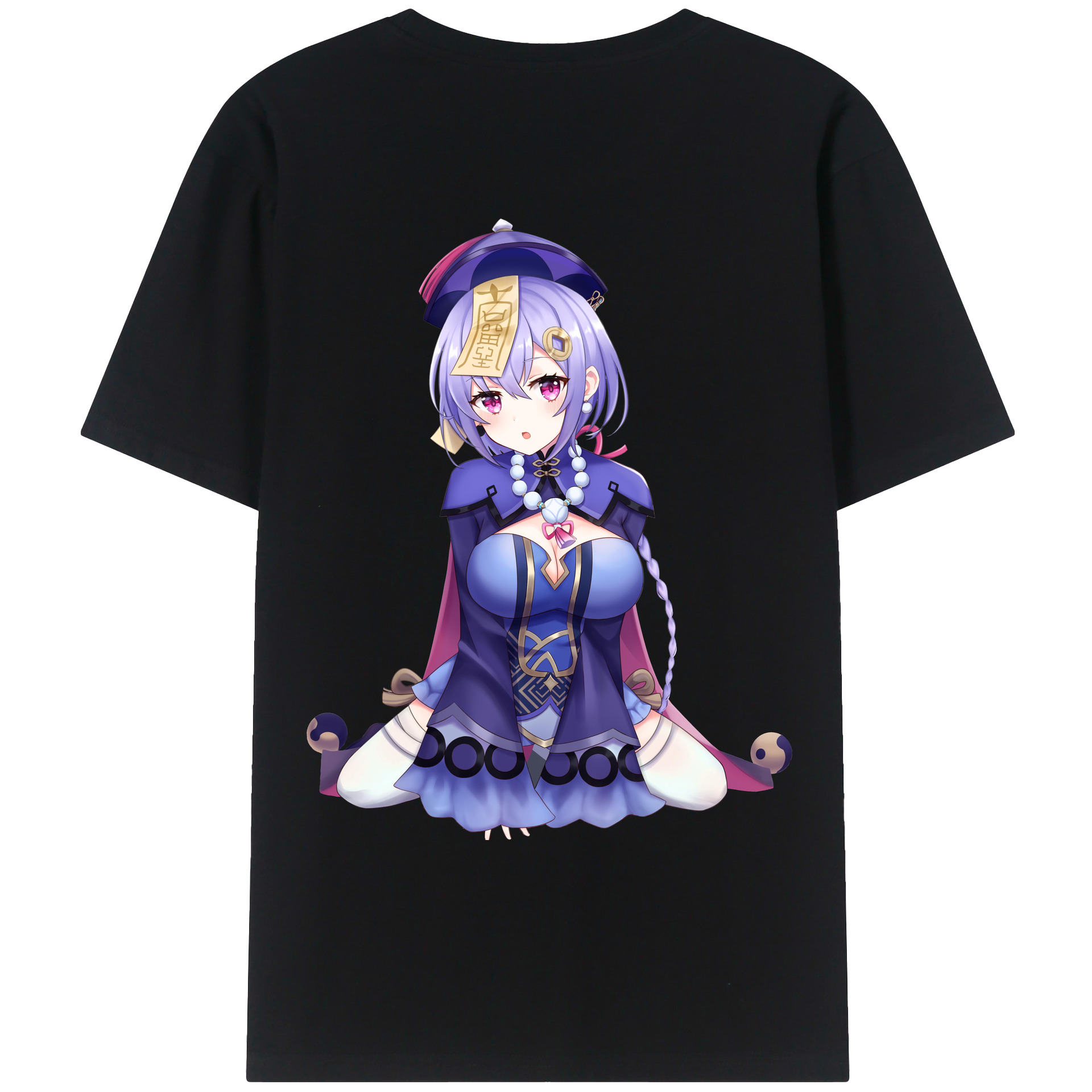 げんし神 七七 なな  genshin Nana 綿100％ メンズ半袖Tシャツ（バックプリント） 通気性