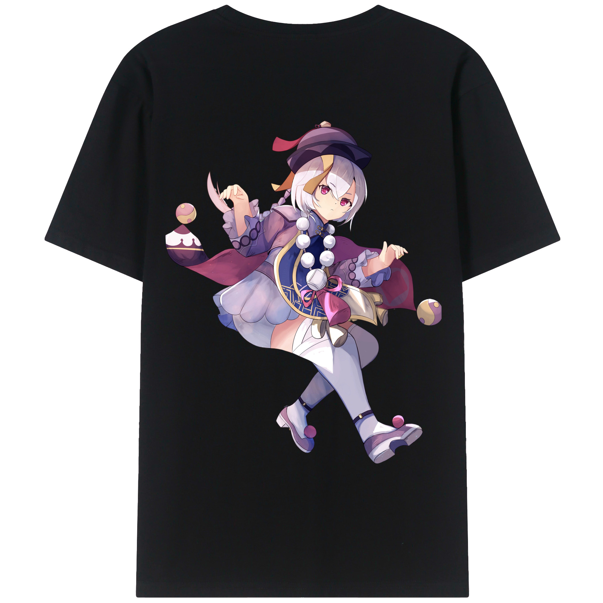 げんし神 七七 なな  genshin Nana 綿100％ メンズ半袖Tシャツ（バックプリント） 通気性
