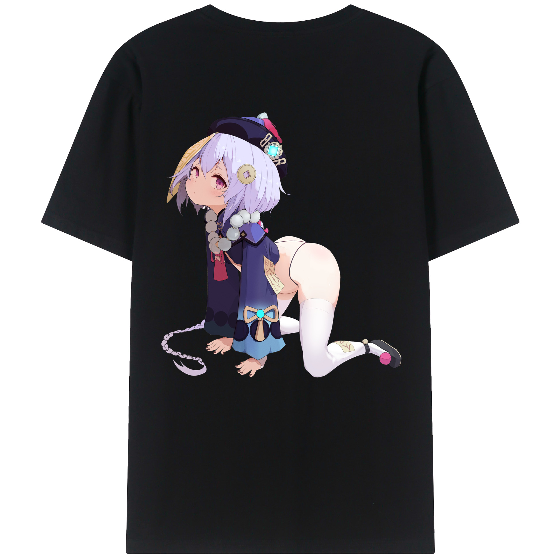 げんし神 七七 なな  genshin Nana 綿100％ メンズ半袖Tシャツ（バックプリント） 通気性