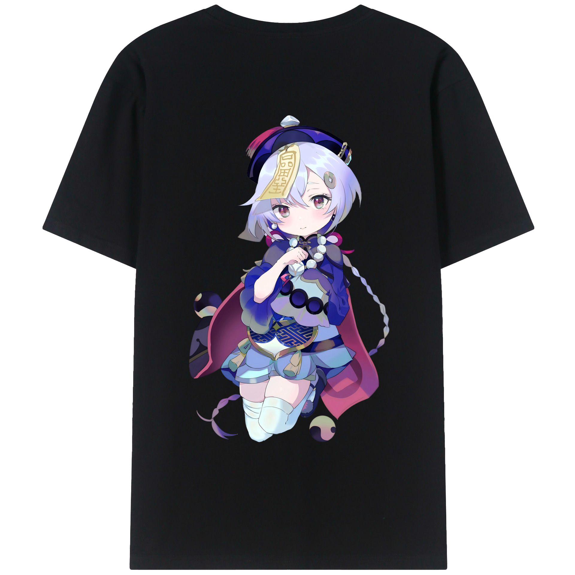 げんし神 七七 なな  genshin Nana 綿100％ メンズ半袖Tシャツ（バックプリント） 通気性
