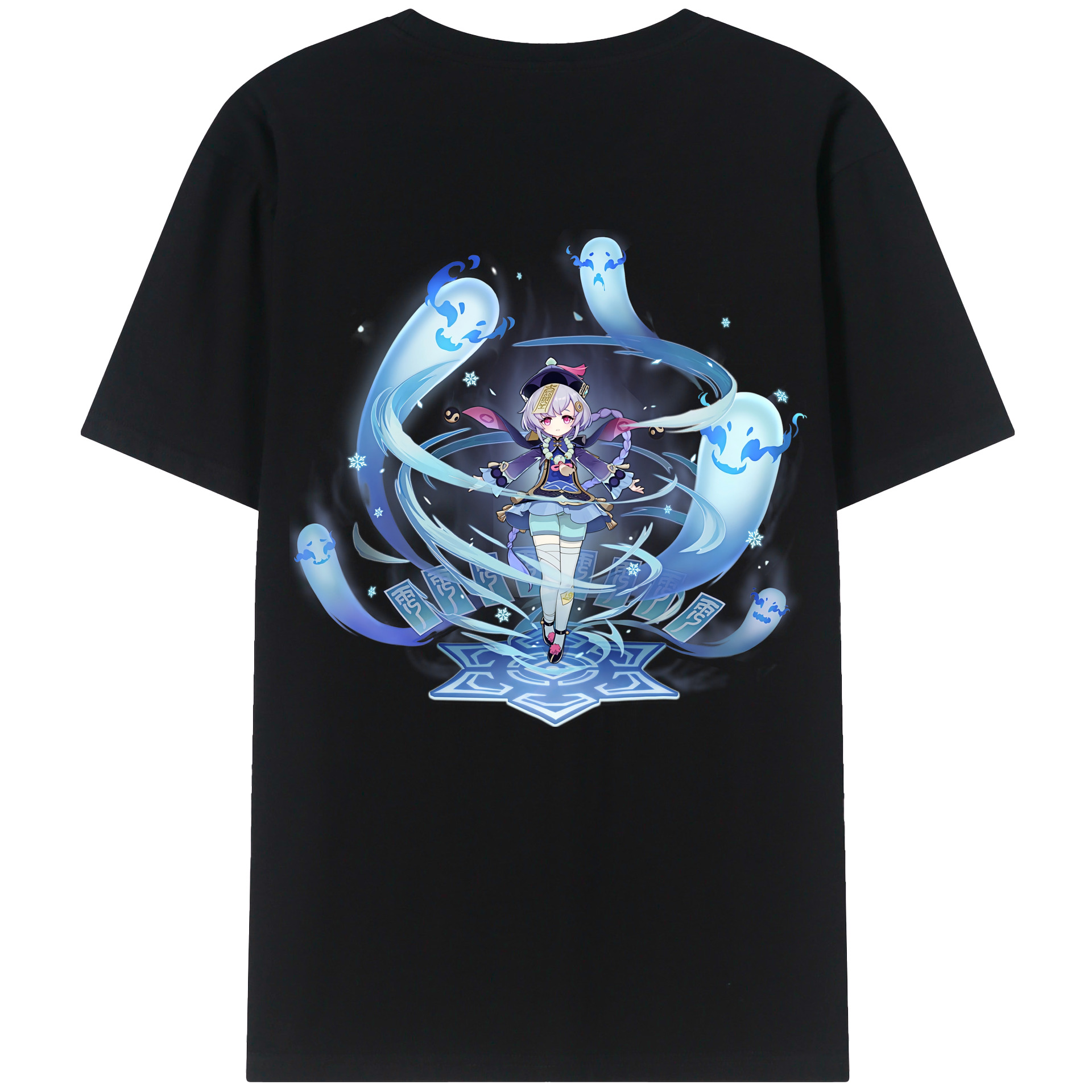 げんし神 七七 なな  genshin Nana 綿100％ メンズ半袖Tシャツ（バックプリント） 通気性