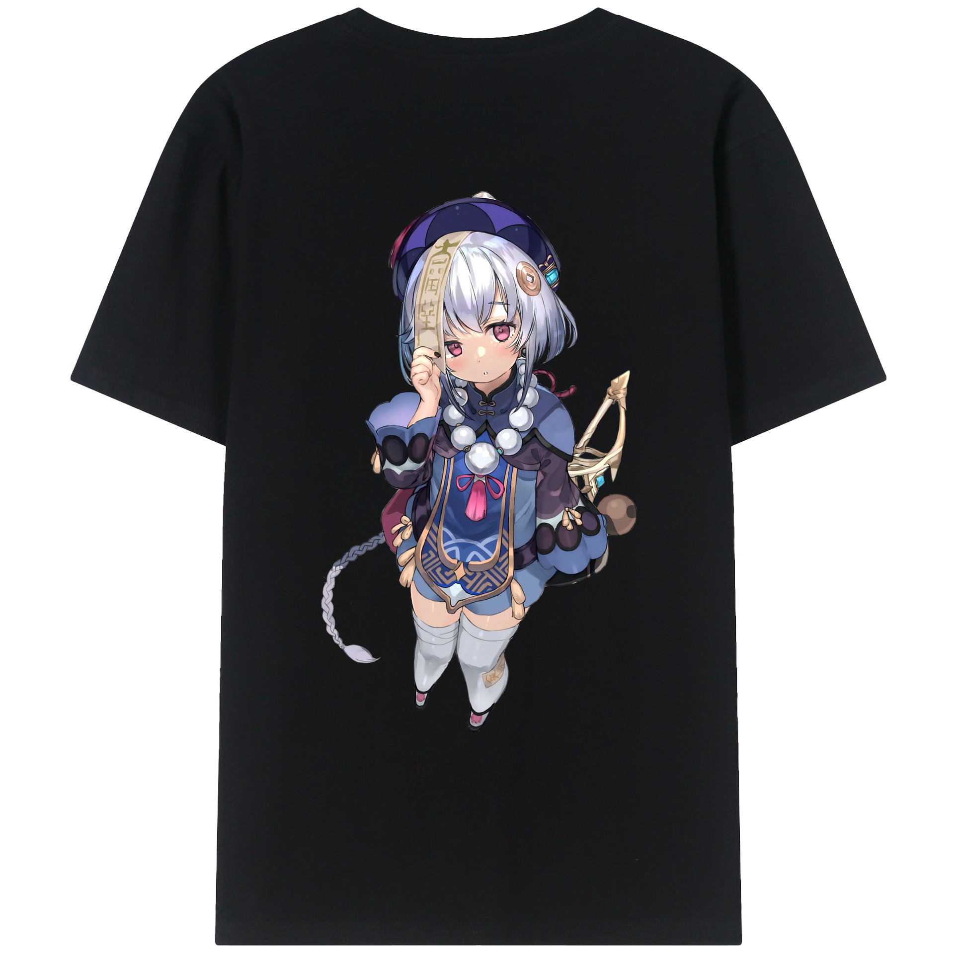 げんし神 七七 なな  genshin Nana 綿100％ メンズ半袖Tシャツ（バックプリント） 通気性
