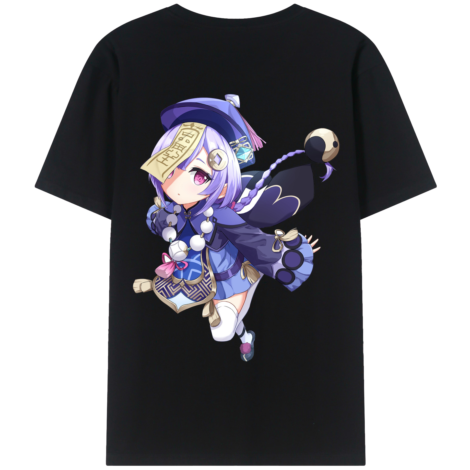 げんし神 七七 なな  genshin Nana 綿100％ メンズ半袖Tシャツ（バックプリント） 通気性