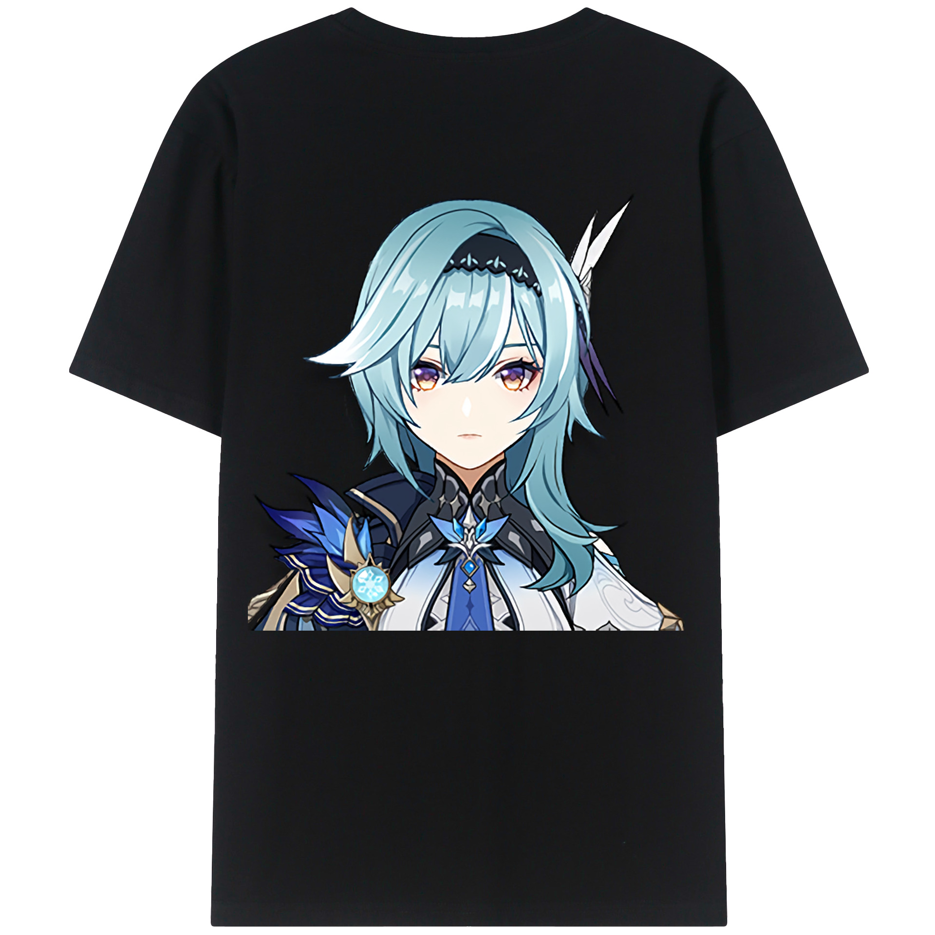 げんし神 优菈 ゆうら genshin Yūra 綿100％ メンズ半袖Tシャツ（バックプリント） 通気性