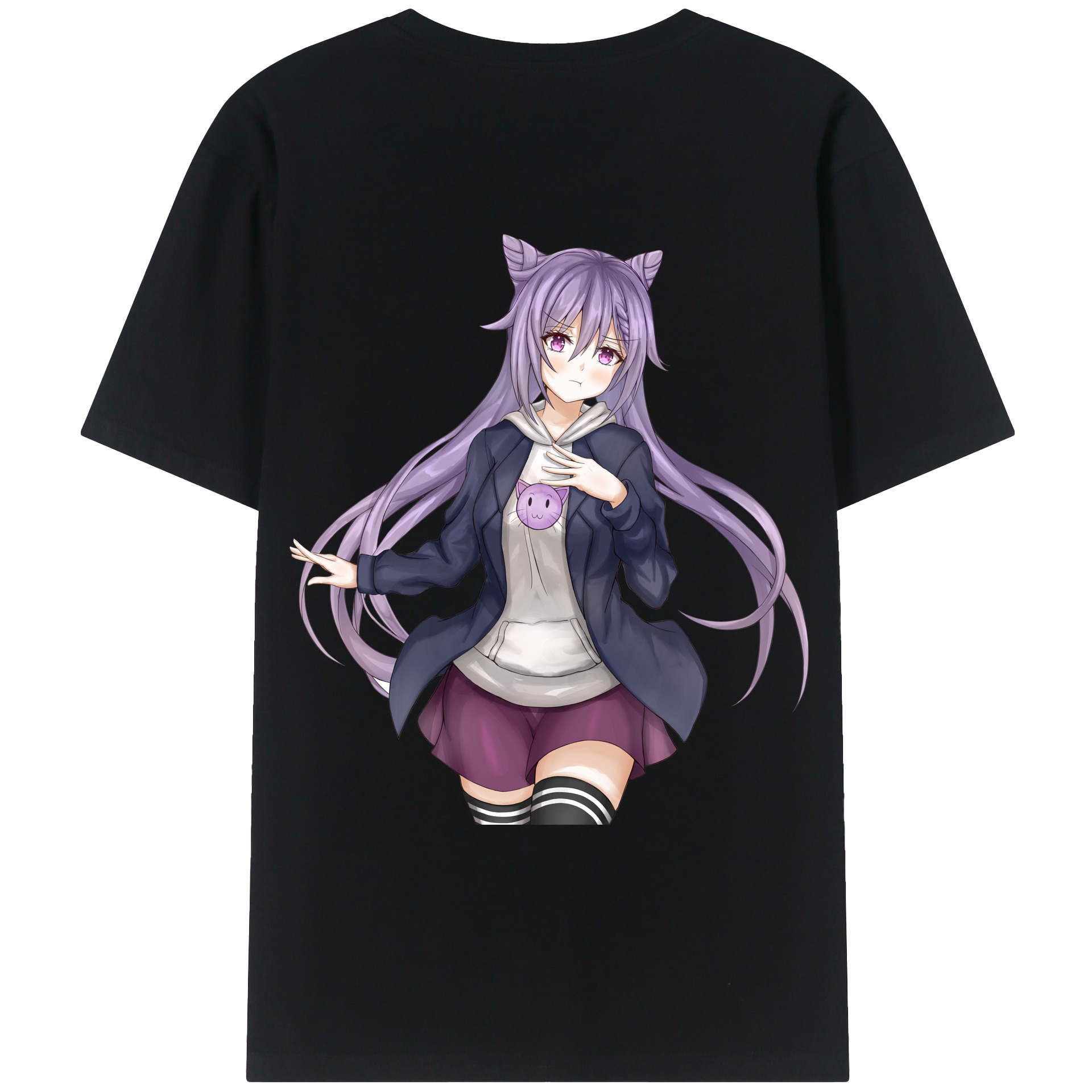 げんし神 刻晴 こくせい genshin Kokusei 綿100％ メンズ半袖Tシャツ（バックプリント） 通気性