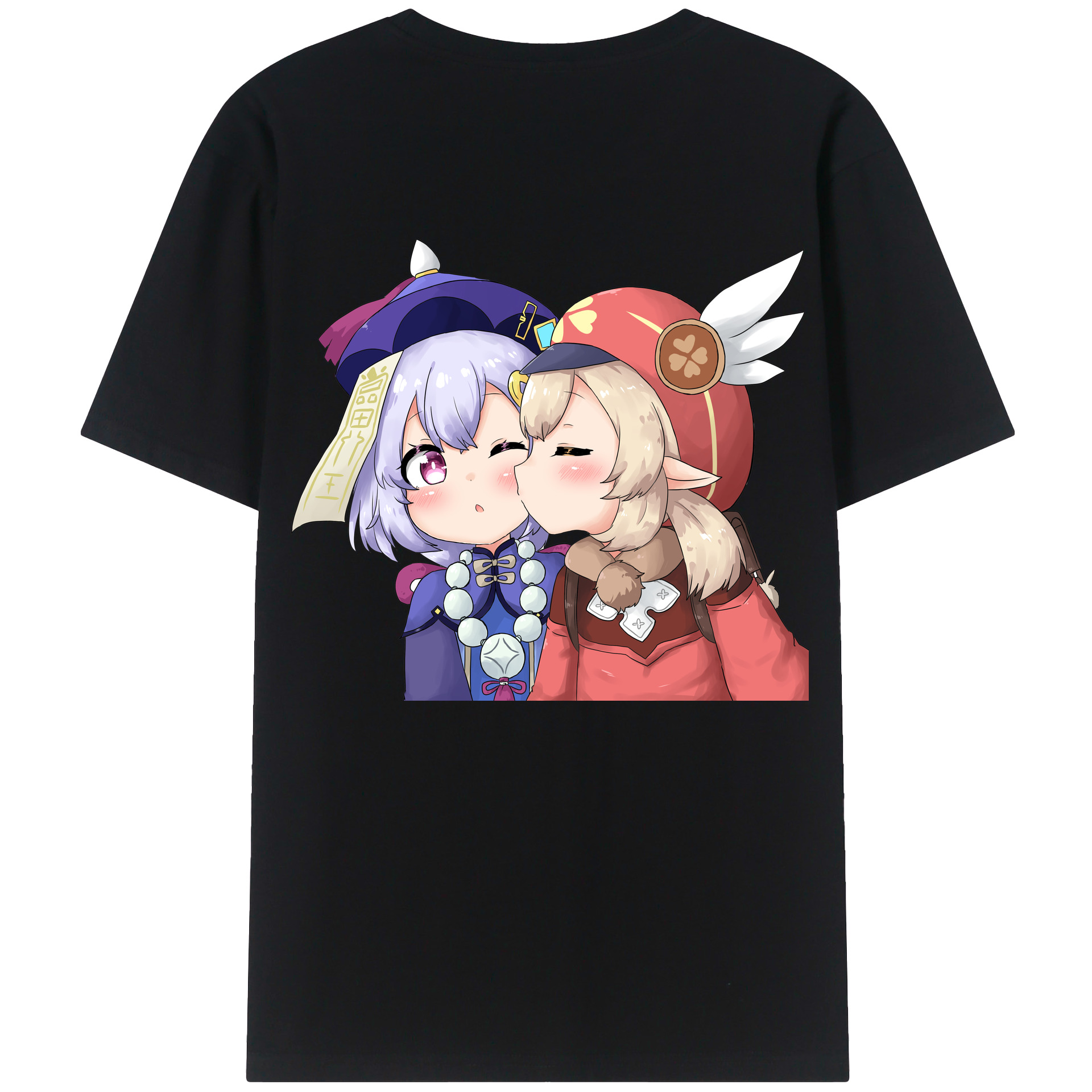 げんし神 七七 なな  genshin Nana 綿100％ メンズ半袖Tシャツ（バックプリント） 通気性