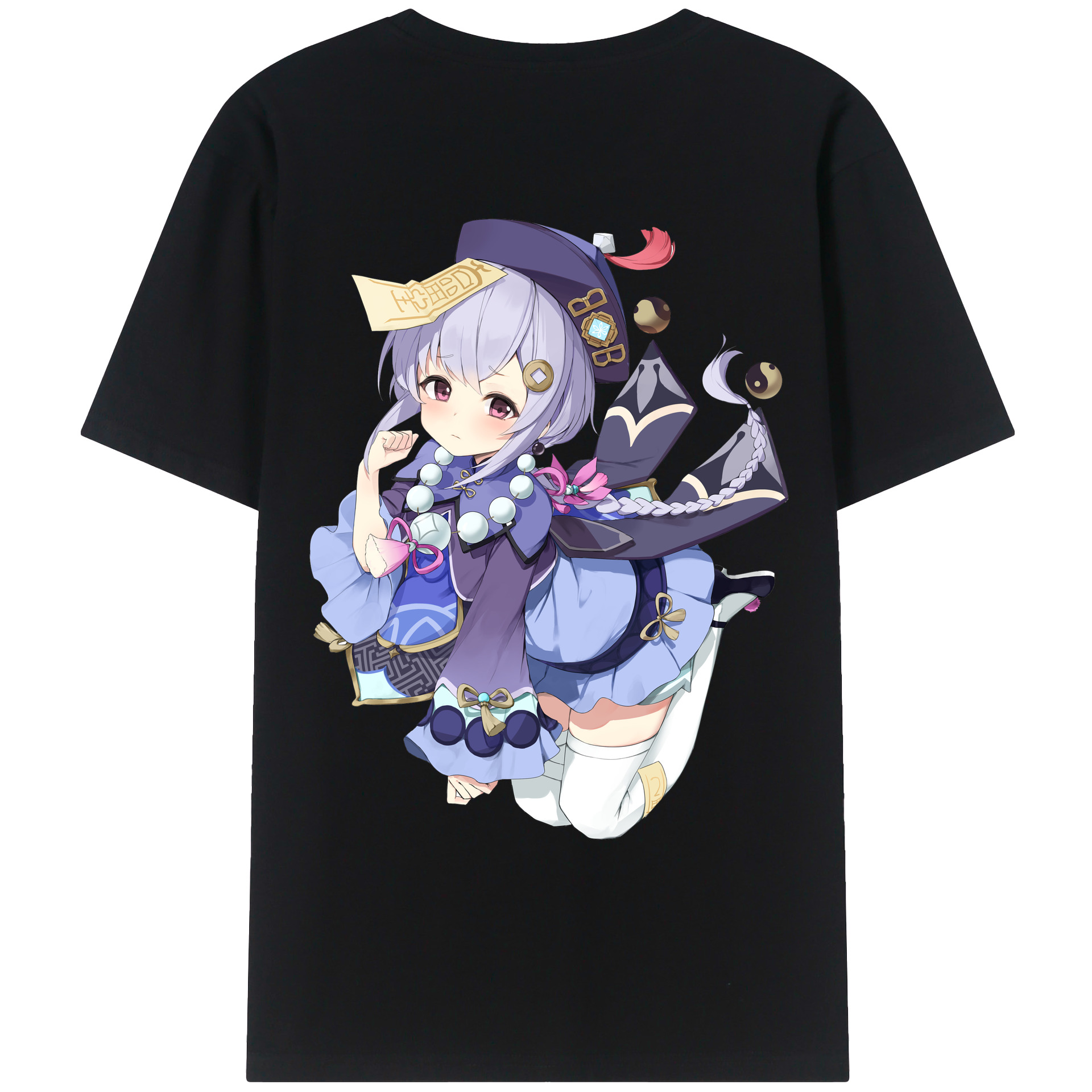 げんし神 七七 なな  genshin Nana 綿100％ メンズ半袖Tシャツ（バックプリント） 通気性