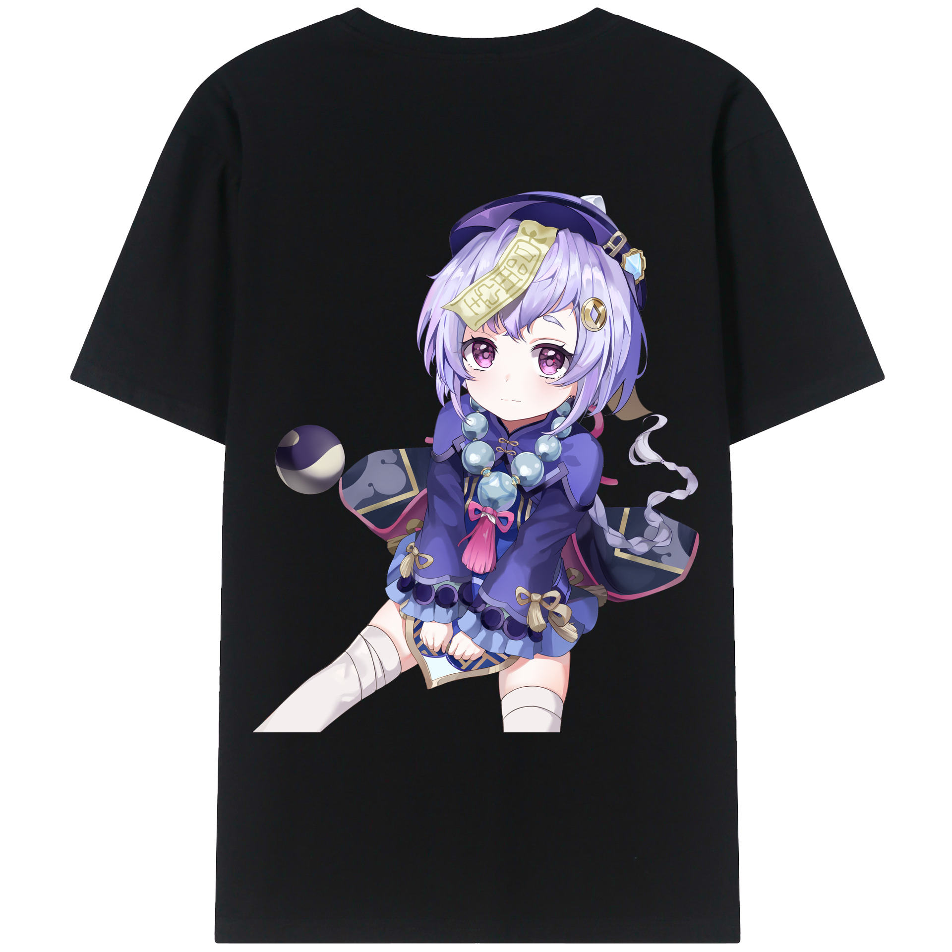 げんし神 七七 なな  genshin Nana 綿100％ メンズ半袖Tシャツ（バックプリント） 通気性