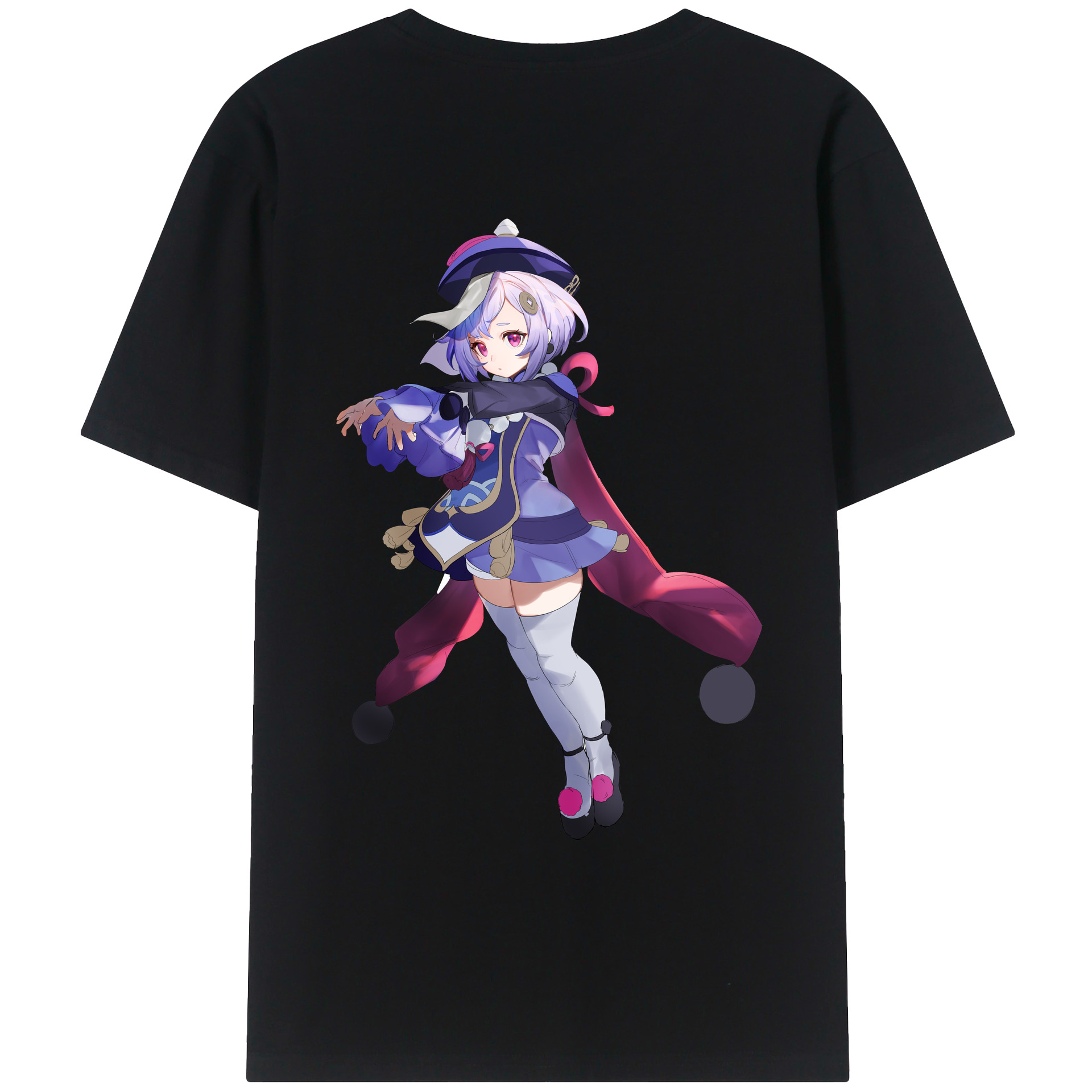 げんし神 七七 なな  genshin Nana 綿100％ メンズ半袖Tシャツ（バックプリント） 通気性