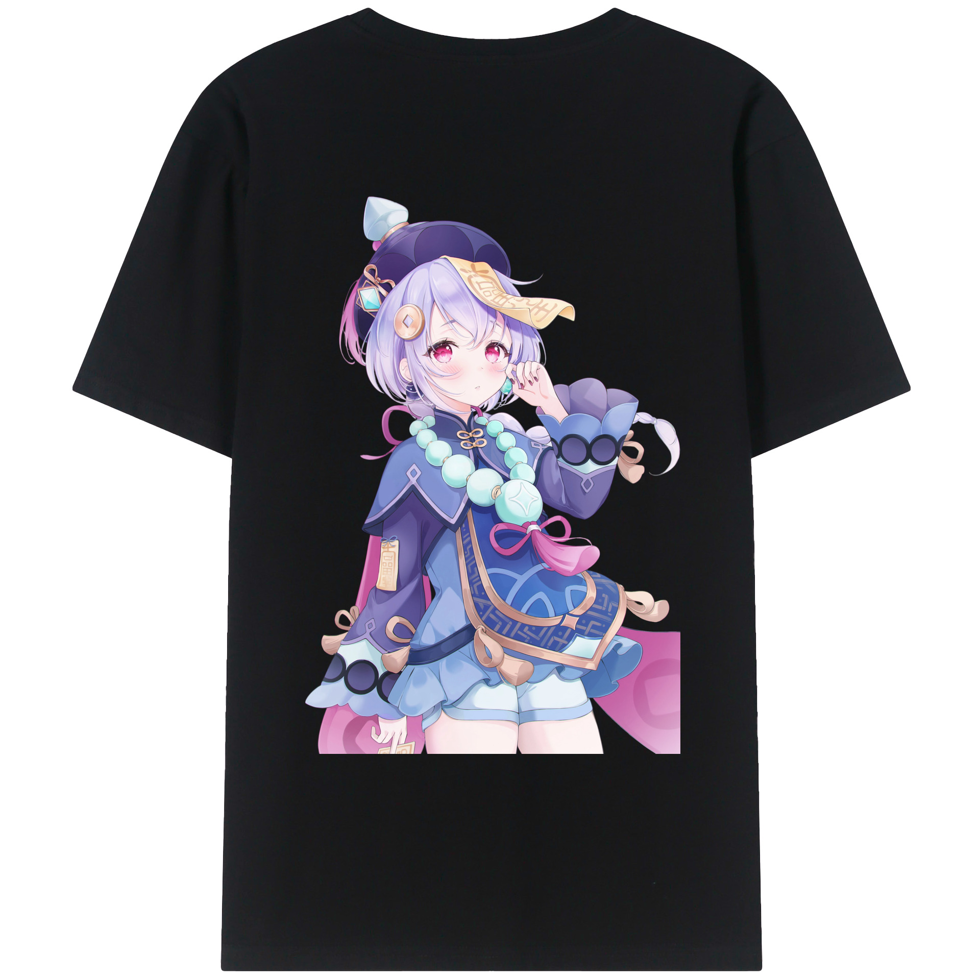 げんし神 七七 なな  genshin Nana 綿100％ メンズ半袖Tシャツ（バックプリント） 通気性