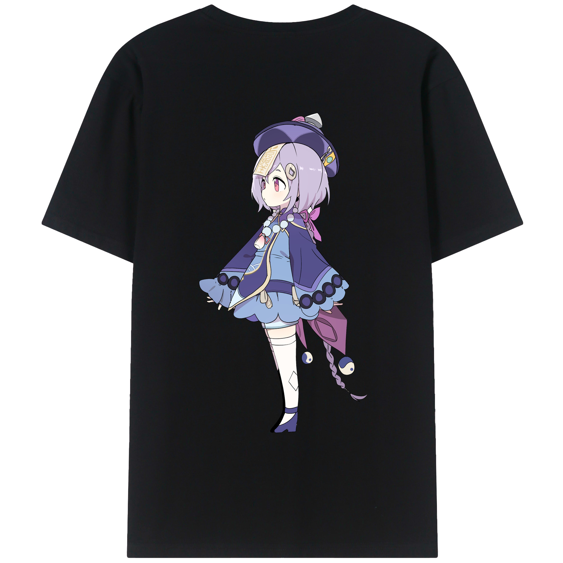 げんし神 七七 なな  genshin Nana 綿100％ メンズ半袖Tシャツ（バックプリント） 通気性