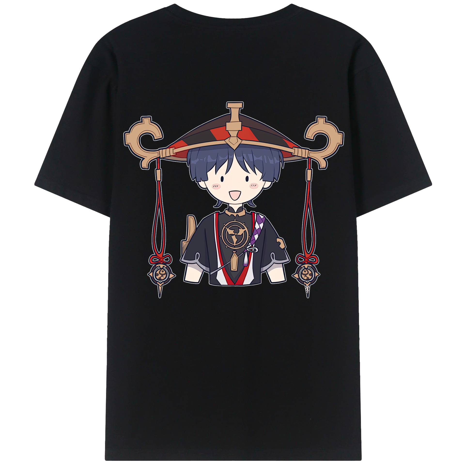 げんし神 さんペい genshin Sanpei 綿100％ メンズ半袖Tシャツ（バックプリント） 通気性