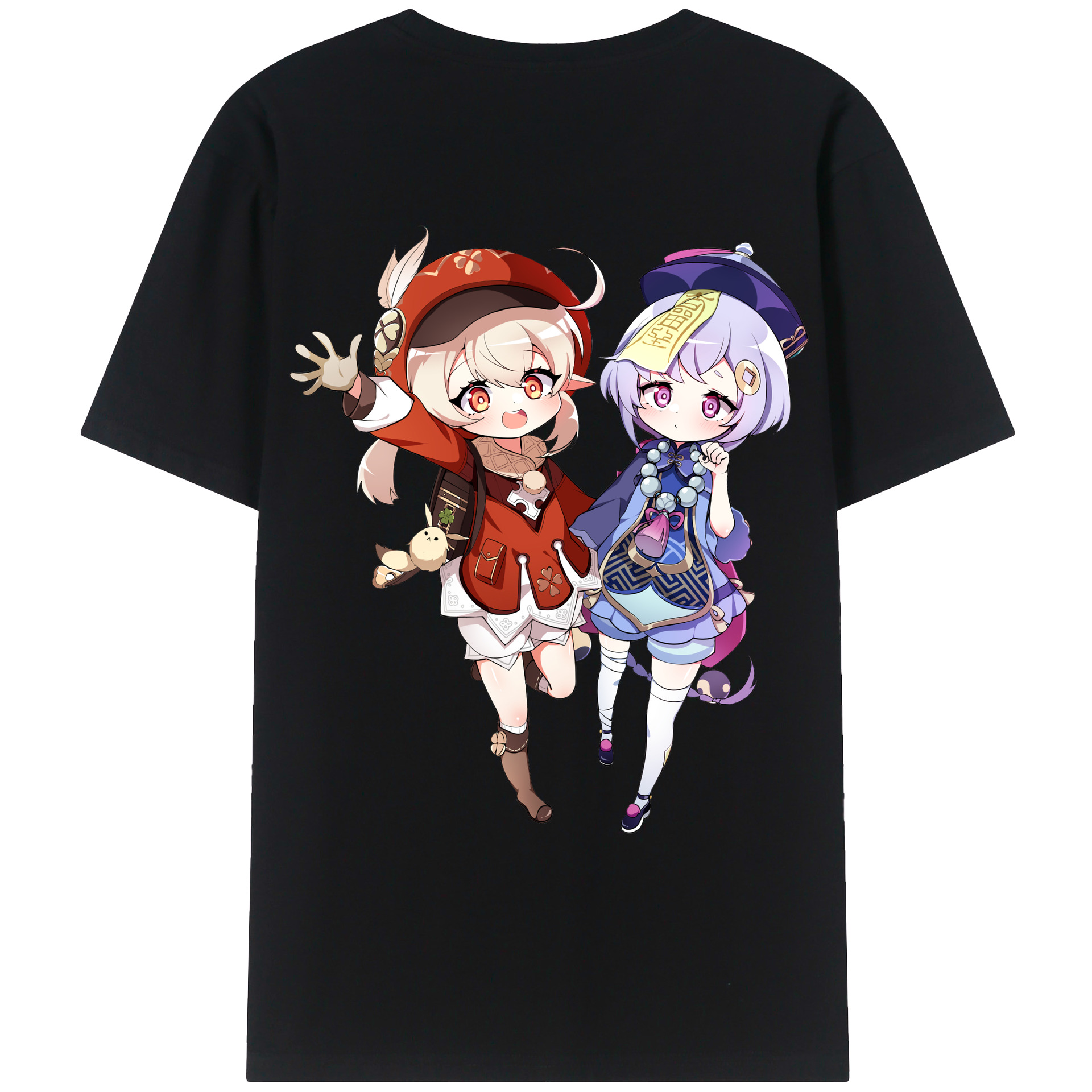 げんし神 七七 なな  genshin Nana 綿100％ メンズ半袖Tシャツ（バックプリント） 通気性