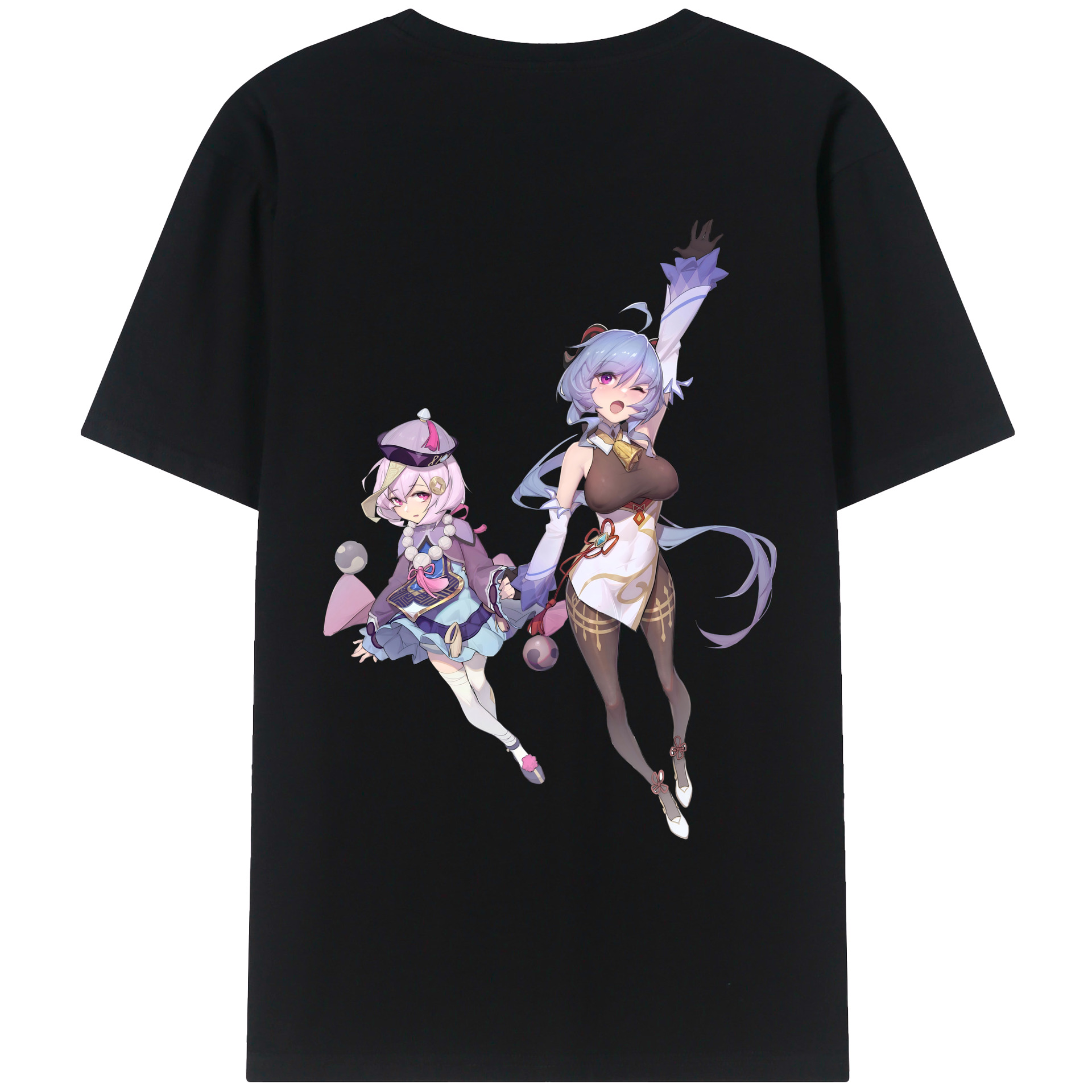 げんし神 七七 なな  genshin Nana 綿100％ メンズ半袖Tシャツ（バックプリント） 通気性