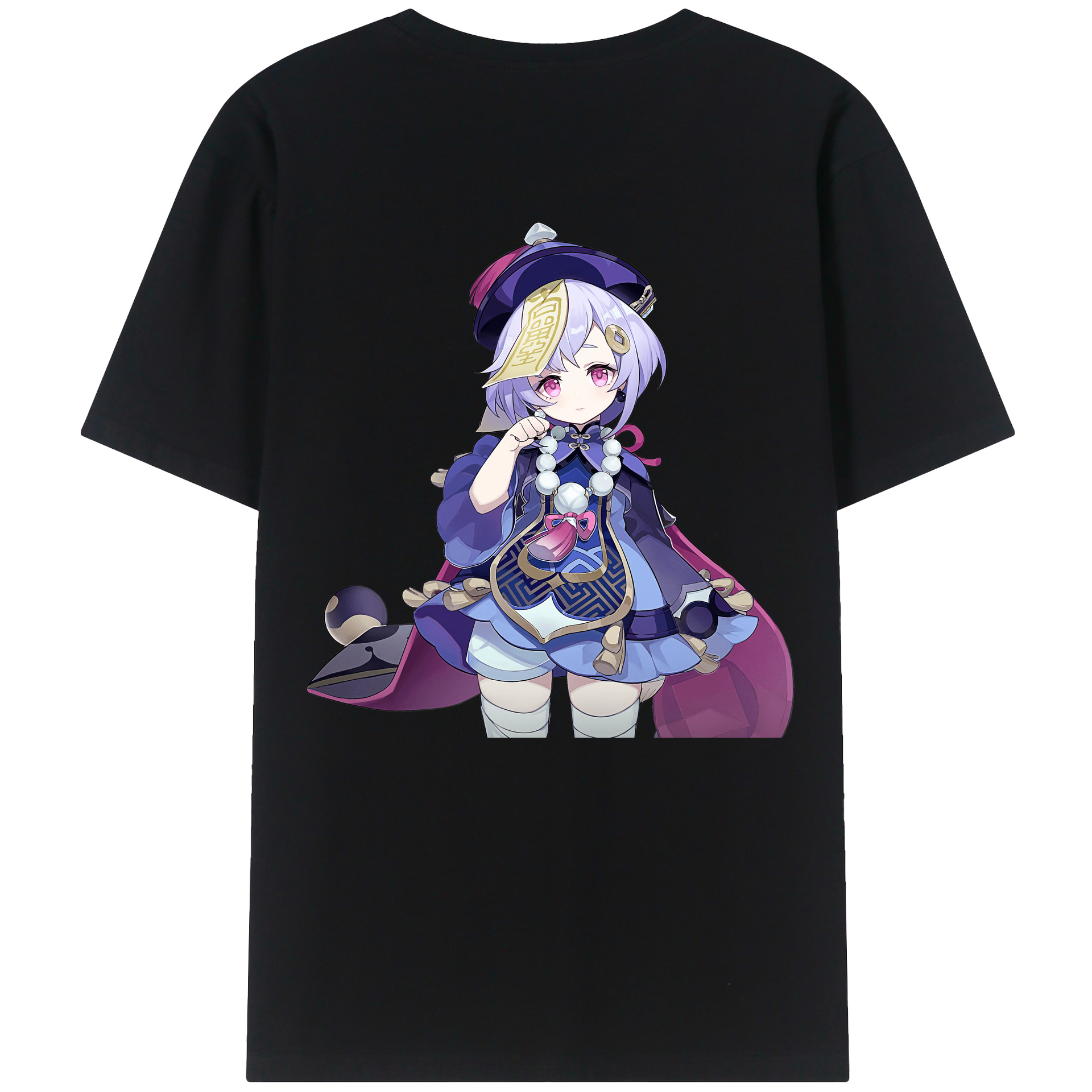 げんし神 七七 なな  genshin Nana 綿100％ メンズ半袖Tシャツ（バックプリント） 通気性