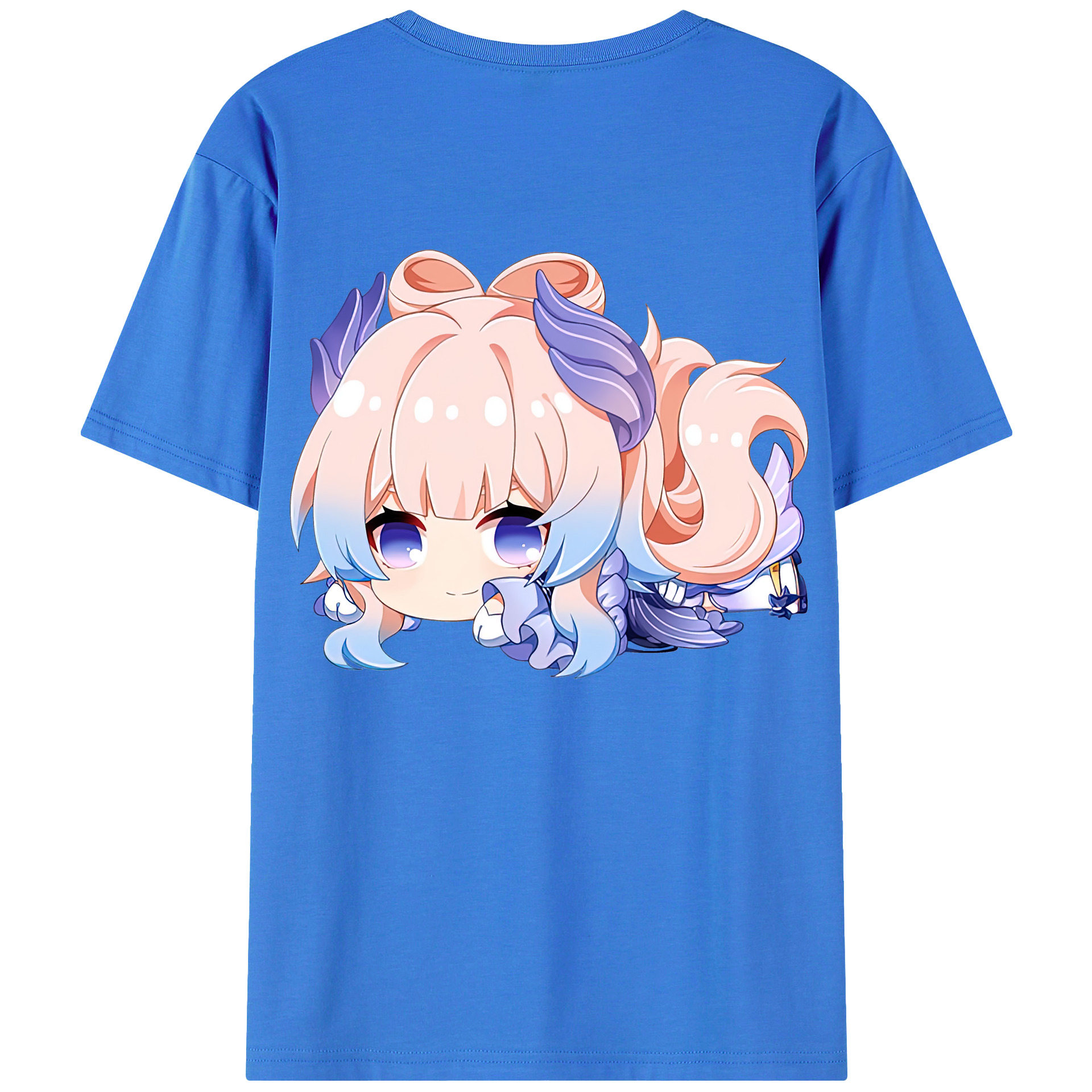 げんし神 珊瑚宮心海 サンゴノミヤ・ココミ genshin Sangonomiya Kokomi 綿100％ メンズ半袖Tシャツ（バックプリント） 通気性