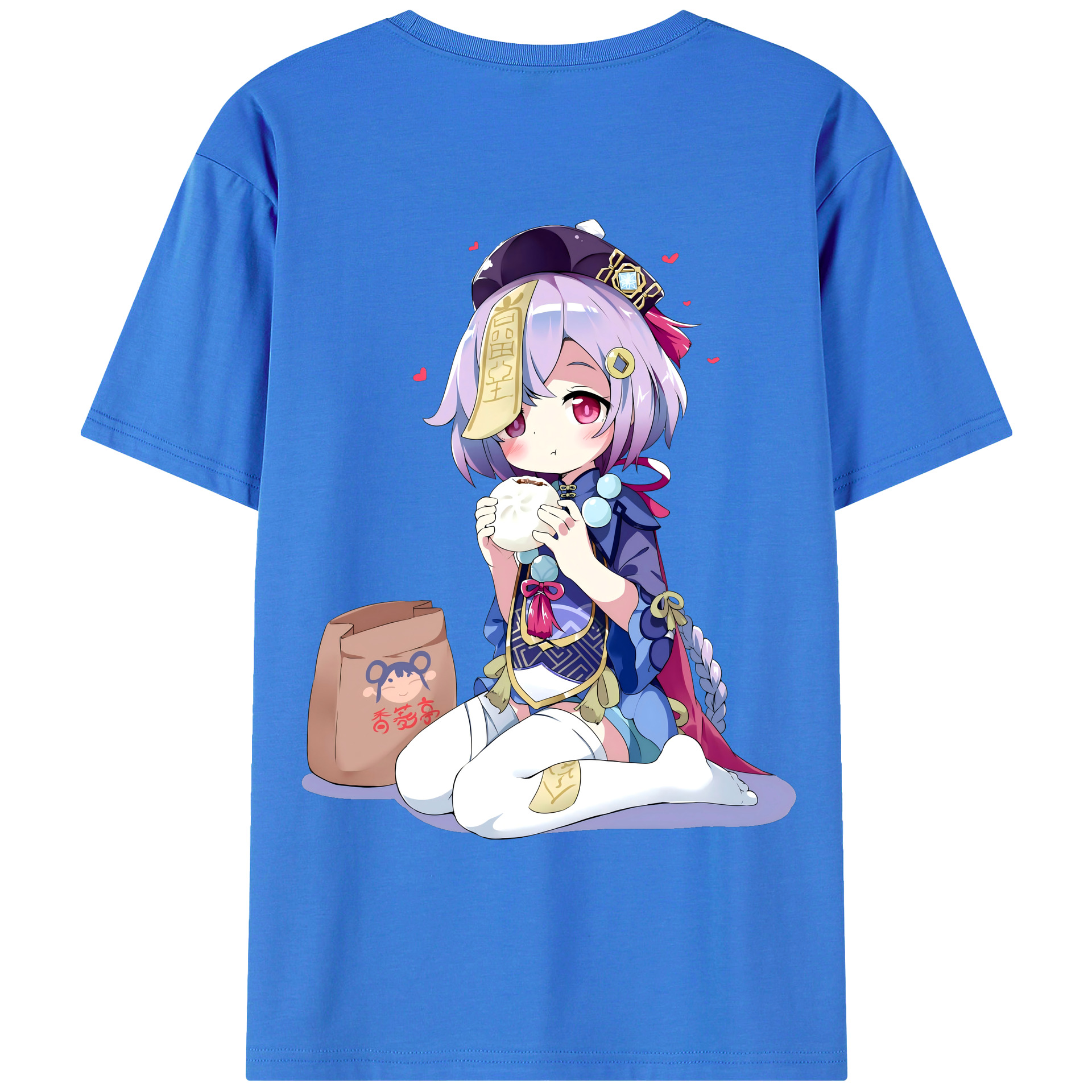 げんし神 七七 なな  genshin Nana 綿100％ メンズ半袖Tシャツ（バックプリント） 通気性