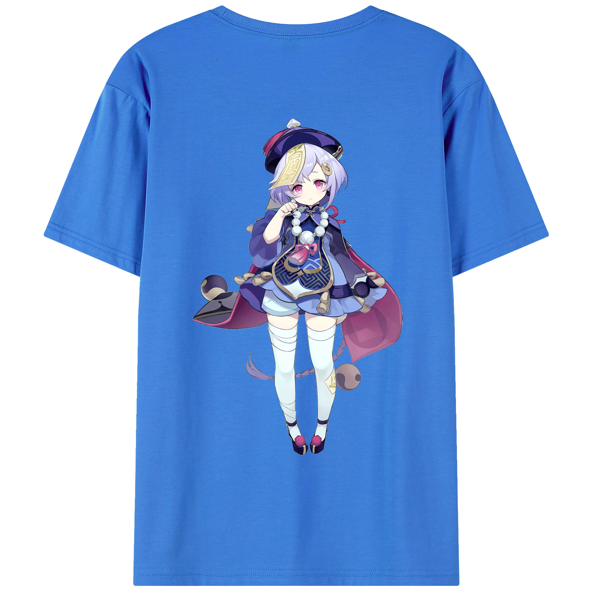 げんし神 七七 なな  genshin Nana 綿100％ メンズ半袖Tシャツ（バックプリント） 通気性