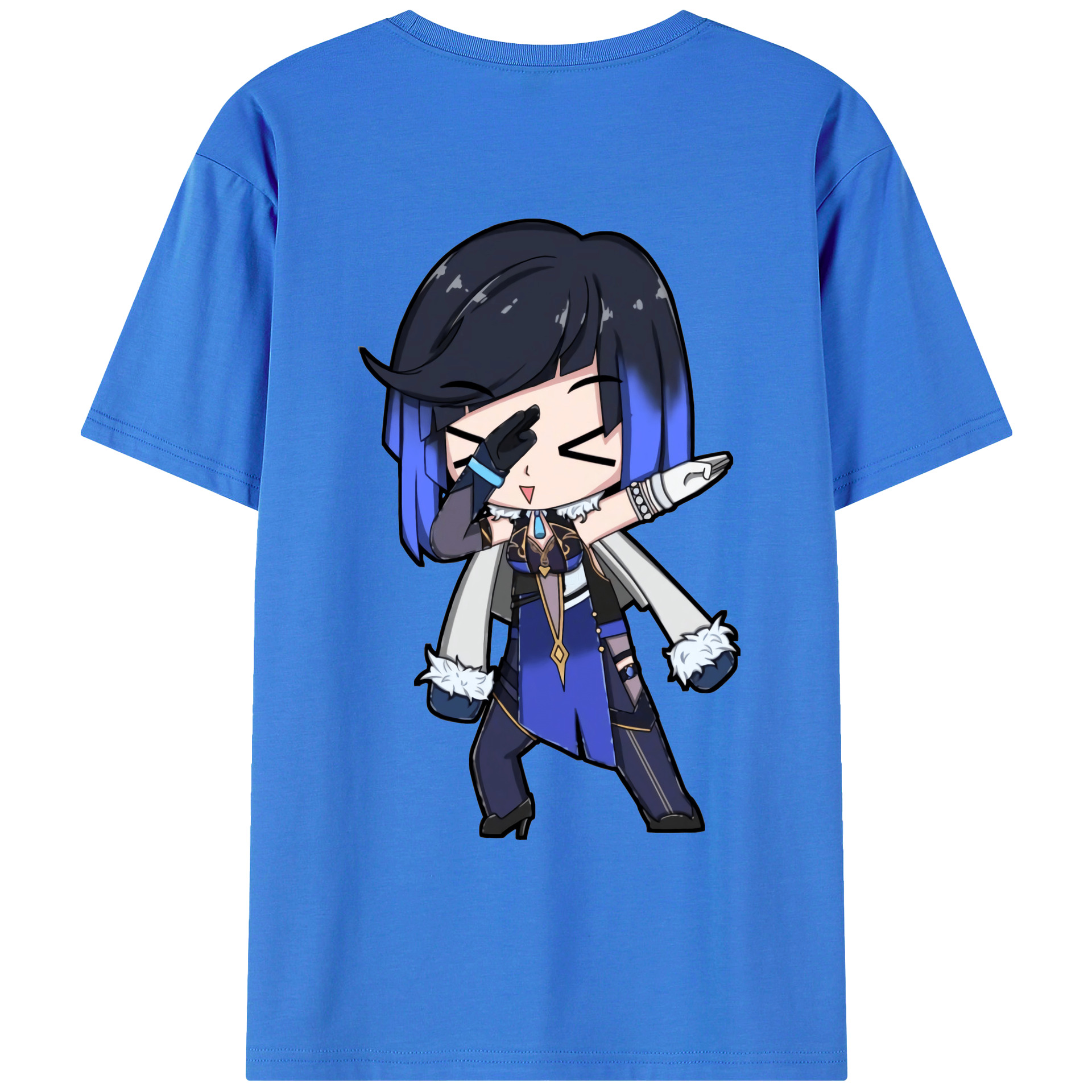 げんし神 夜兰 やらん genshin Yaran 綿100％ メンズ半袖Tシャツ（バックプリント） 通気性
