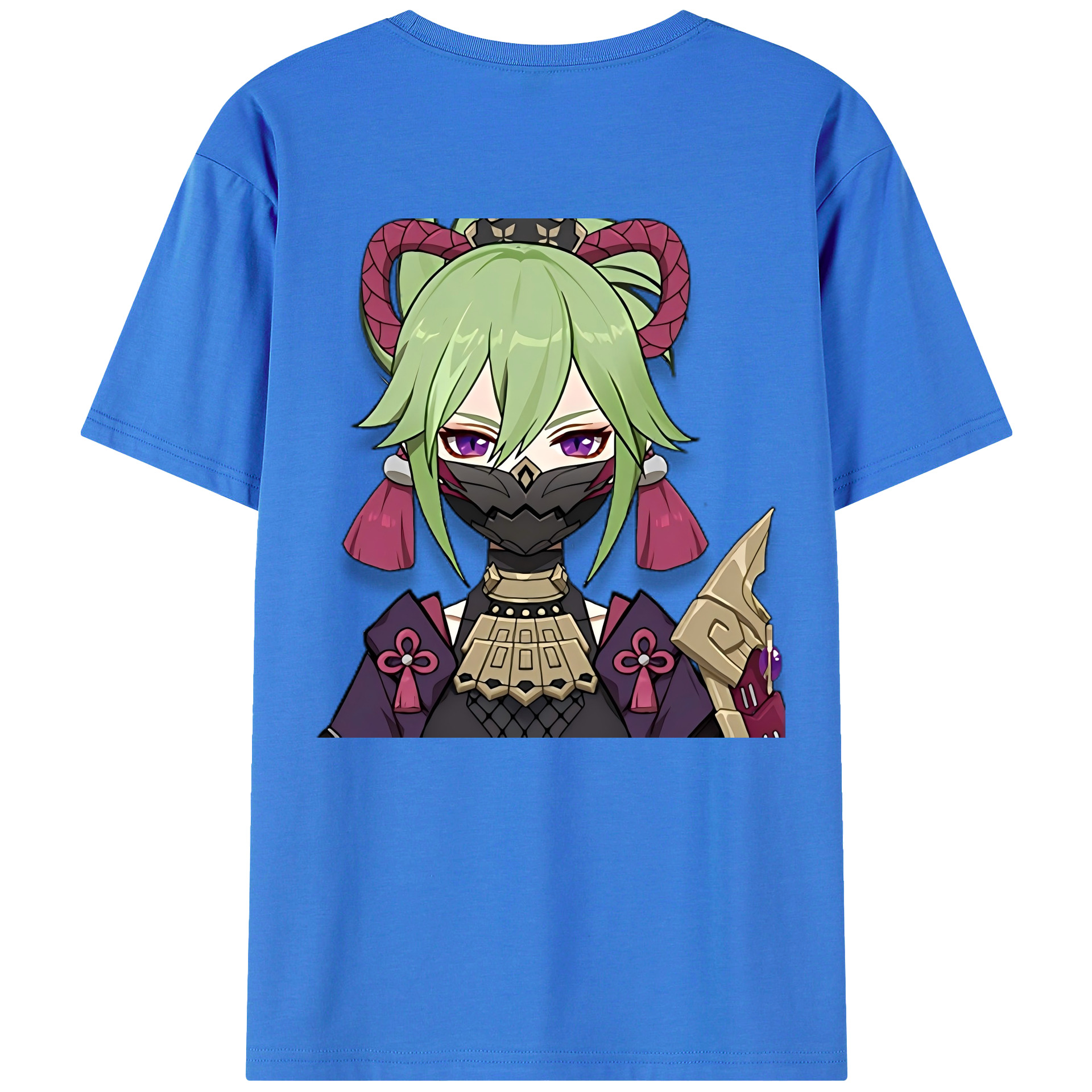 げんし神  久岐忍 くき しのぶ genshin Kuki Shinobu 綿100％ メンズ半袖Tシャツ（バックプリント） 通気性