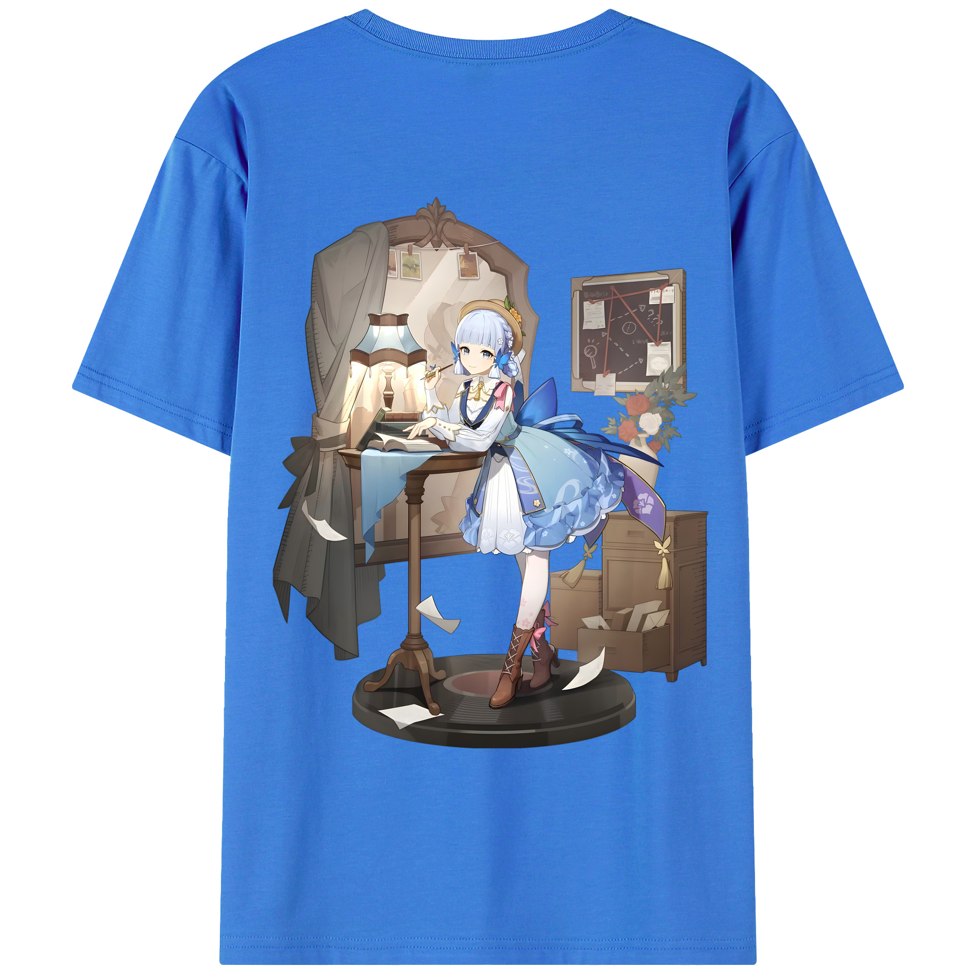 げんし神 神里綾華 神宮寺レン genshin Kamimiya Ren 綿100％ メンズ半袖Tシャツ（バックプリント） 通気性
