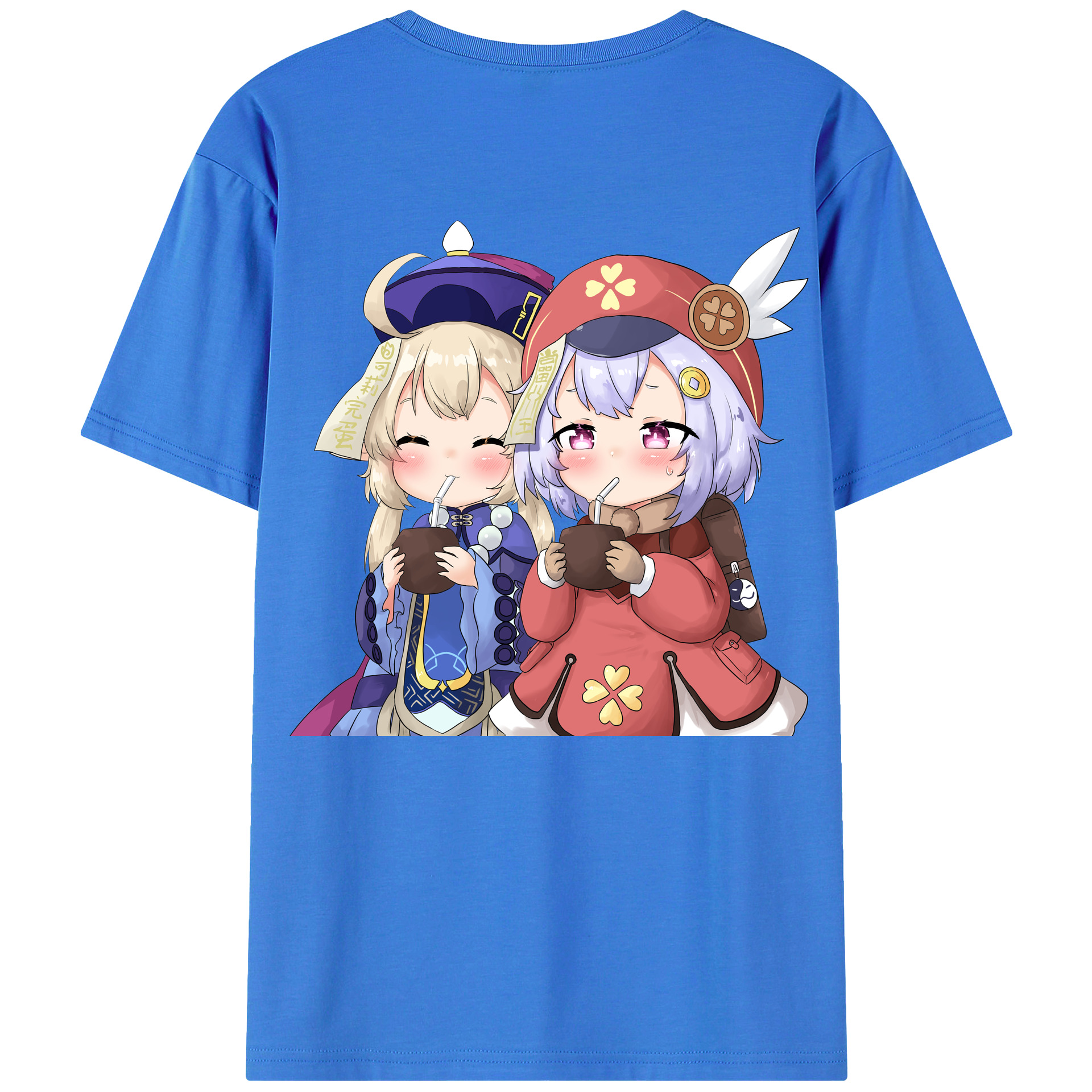 げんし神 七七 なな  genshin Nana 綿100％ メンズ半袖Tシャツ（バックプリント） 通気性
