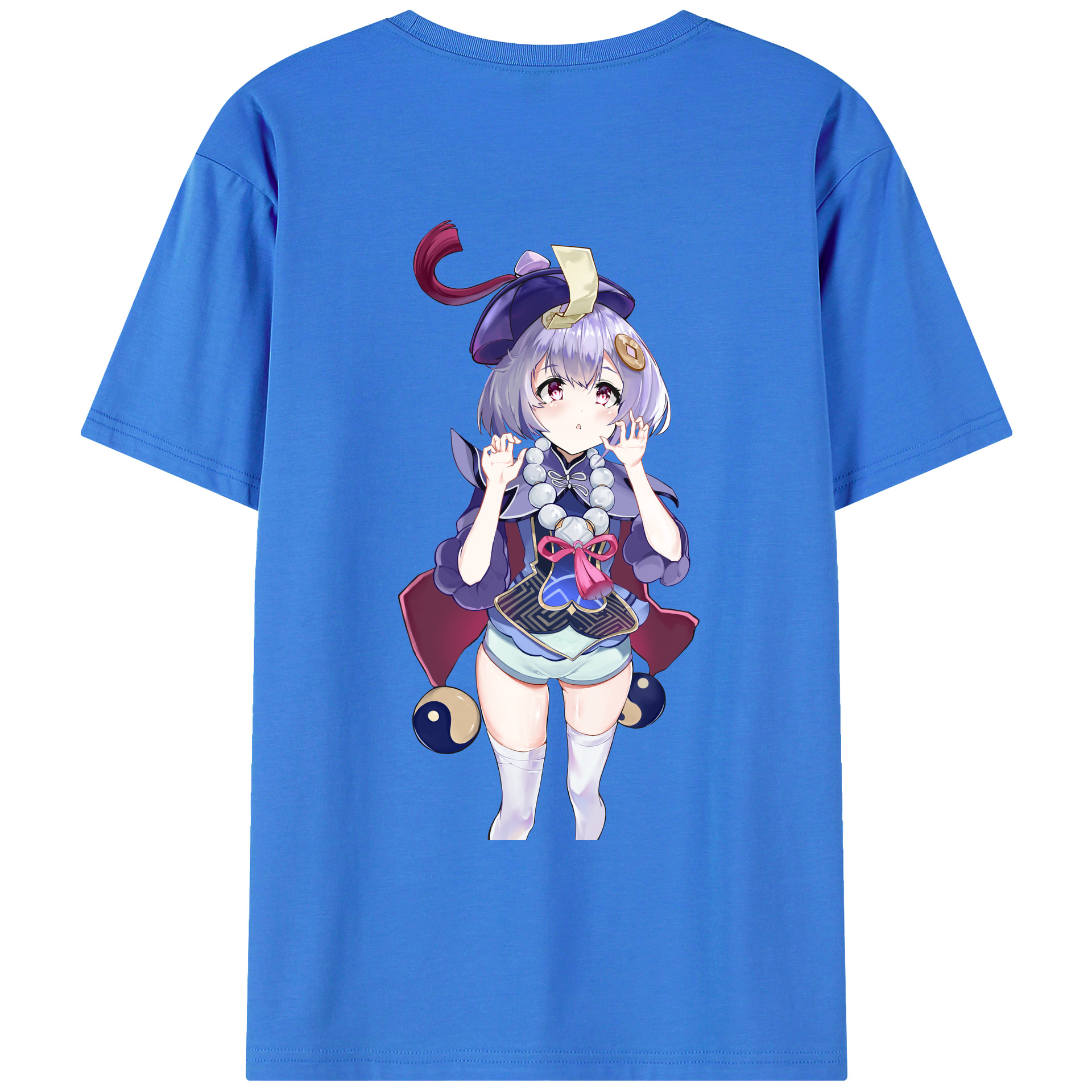 げんし神 七七 なな  genshin Nana 綿100％ メンズ半袖Tシャツ（バックプリント） 通気性